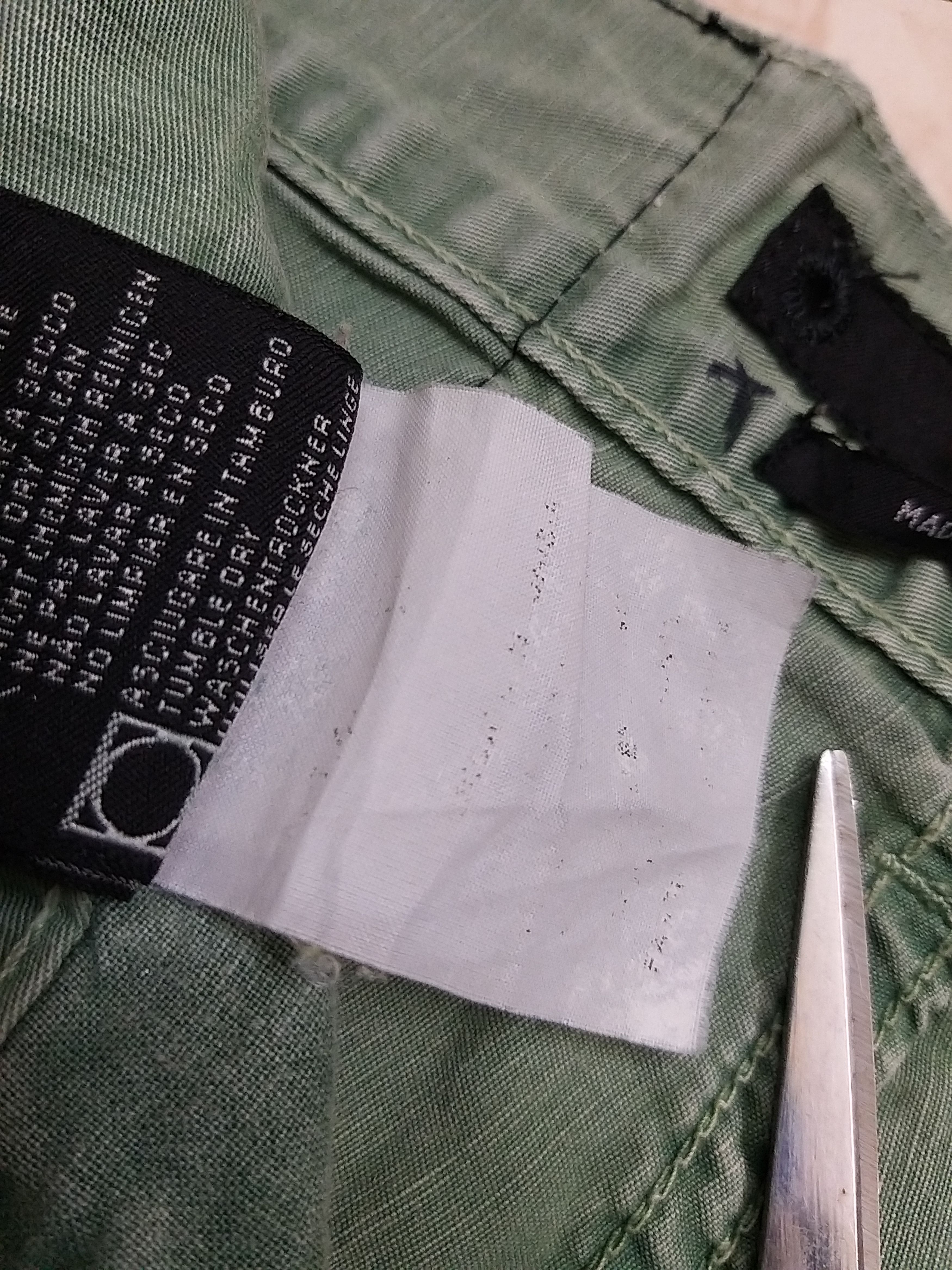 Stone Island VINTAGE STONE ISLAND S.I DISTRESSED COTON PANT Size US 31 - 16 Thumbnail