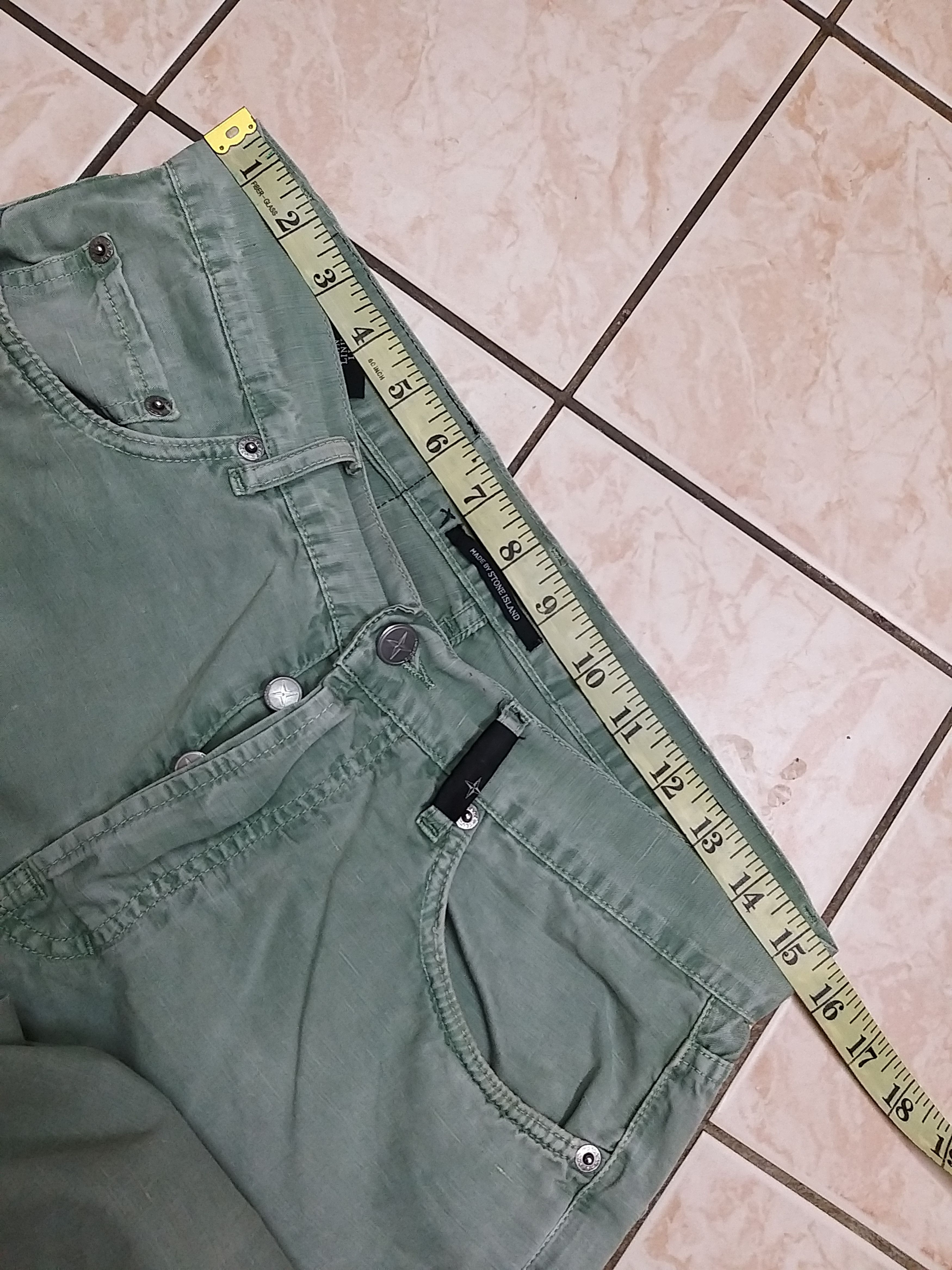 Stone Island VINTAGE STONE ISLAND S.I DISTRESSED COTON PANT Size US 31 - 9 Thumbnail