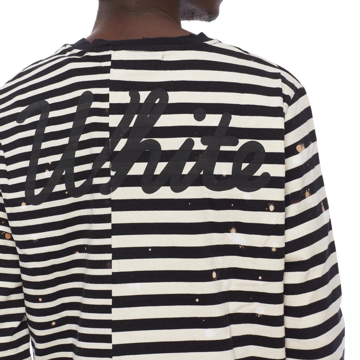 Off white long sleeve striped shirt best sale