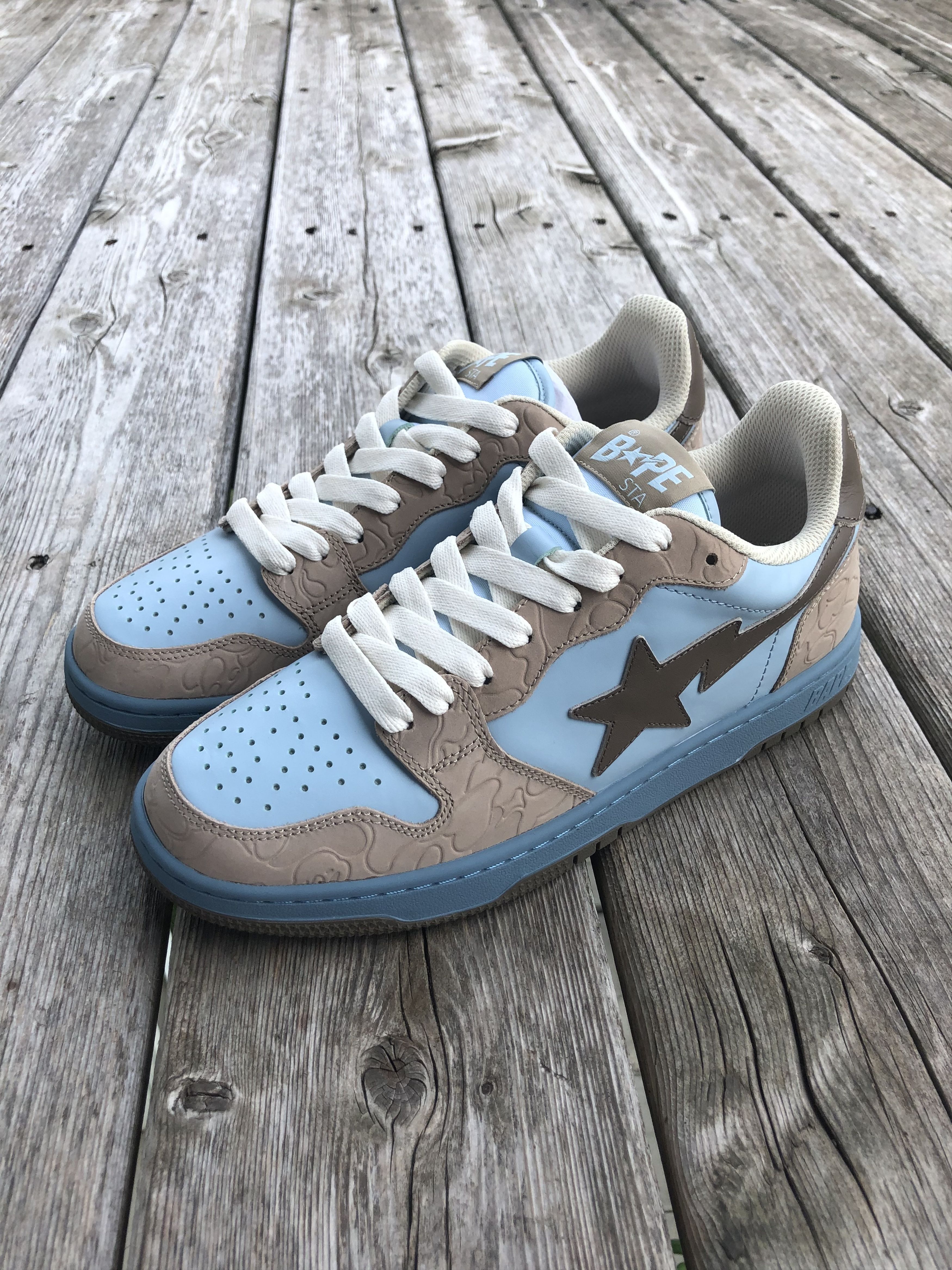 Bape Bape Court Sta Low Top Sneaker Sax | Grailed