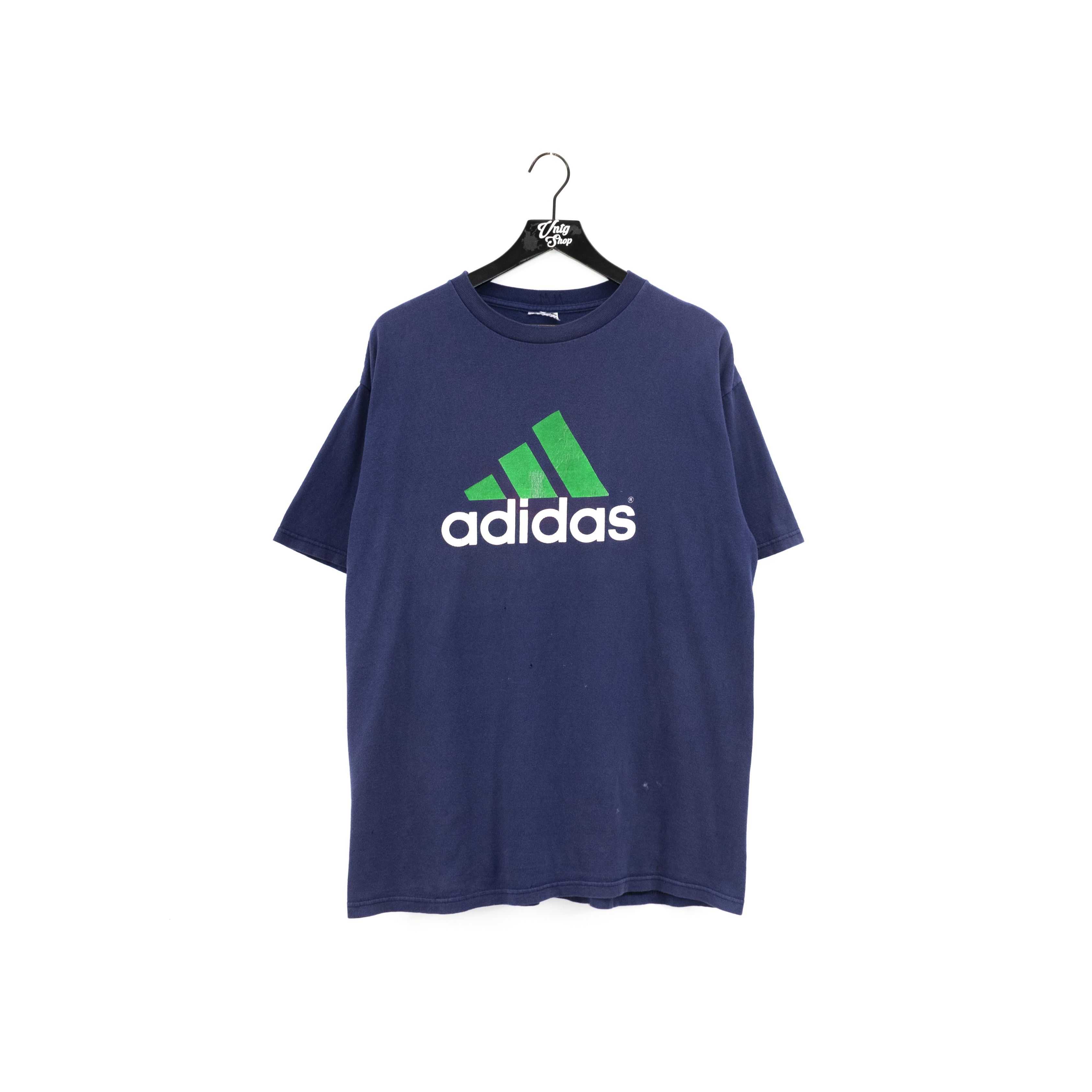 Adidas Vintage 90s Adidas Three Stripe Center Logo T-Shirt | Grailed