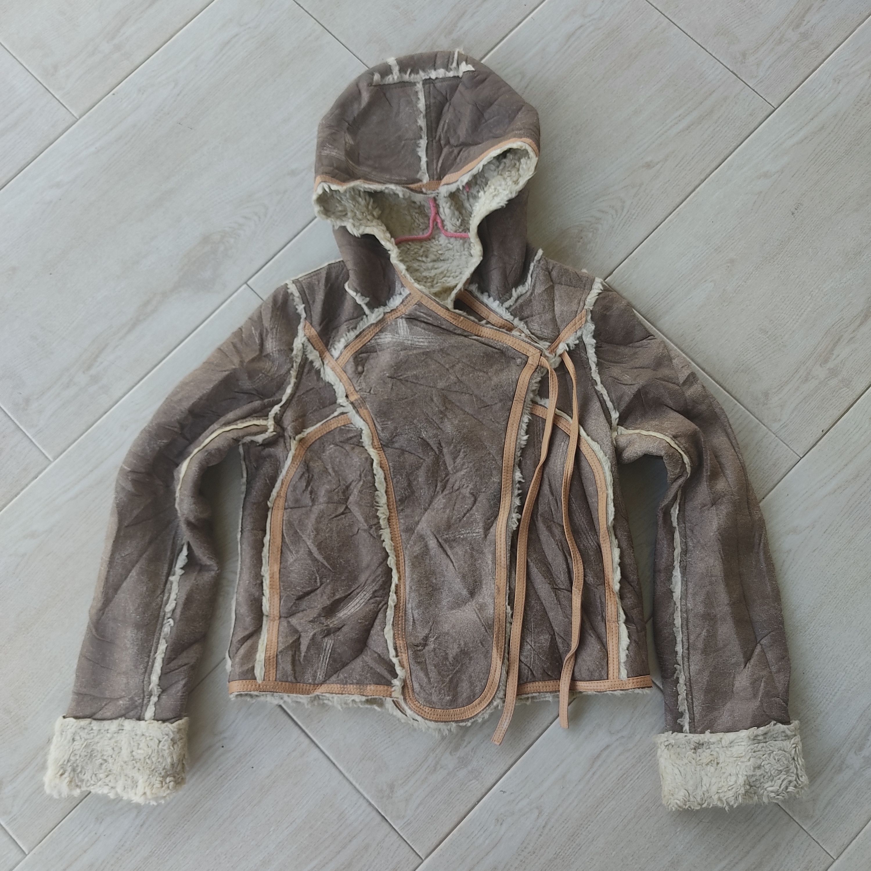 Issey Miyake Tsumori Chisato Shearling Sheepskin Leather Jacket Size US S / EU 44-46 / 1 - 2 Thumbnail