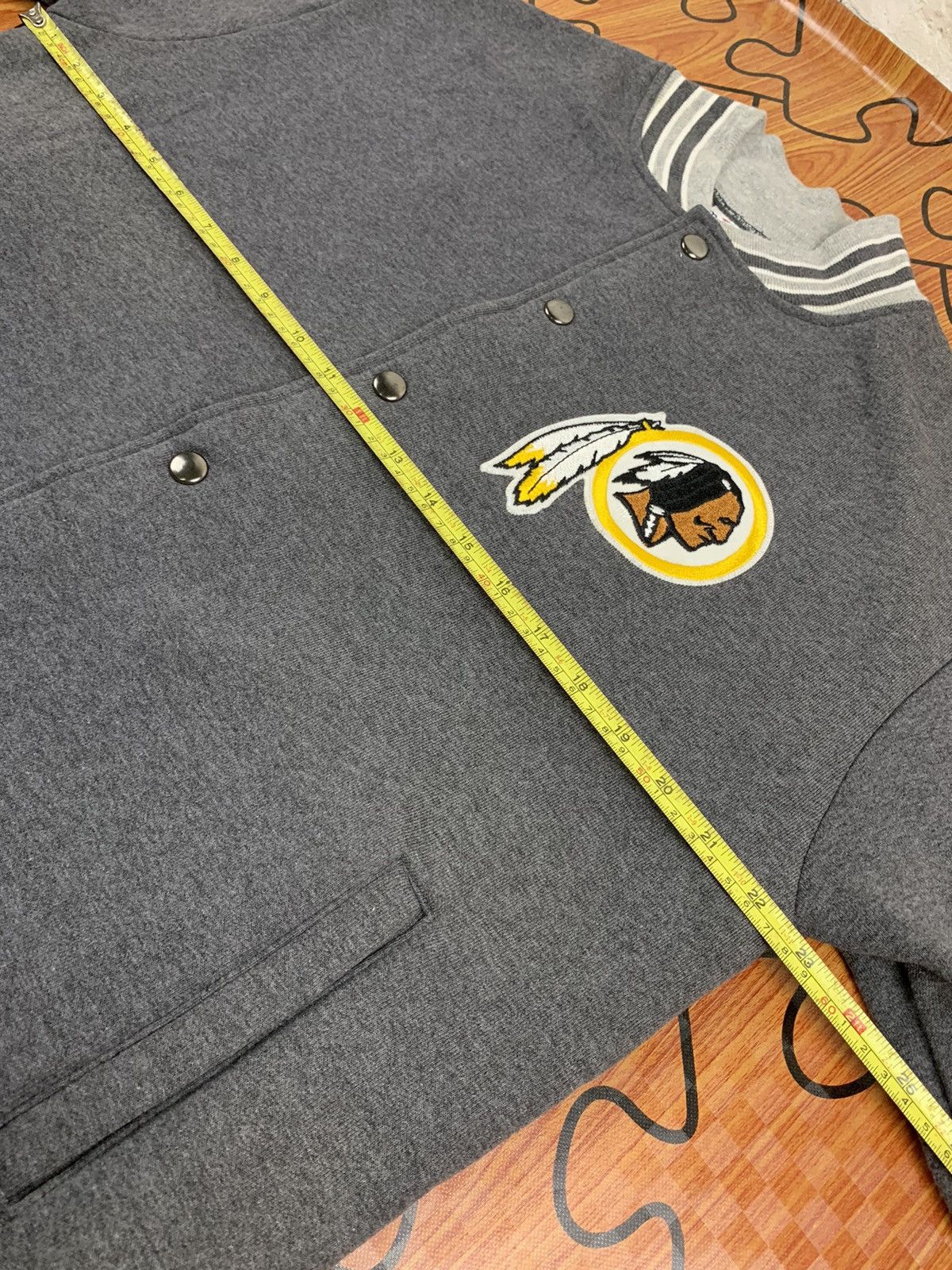 Majestic Majestic Indians 2/Blend Material Varsity Jacket Size US M / EU 48-50 / 2 - 17 Thumbnail