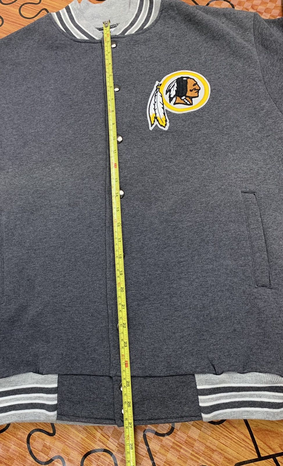 Majestic Majestic Indians 2/Blend Material Varsity Jacket Size US M / EU 48-50 / 2 - 18 Thumbnail