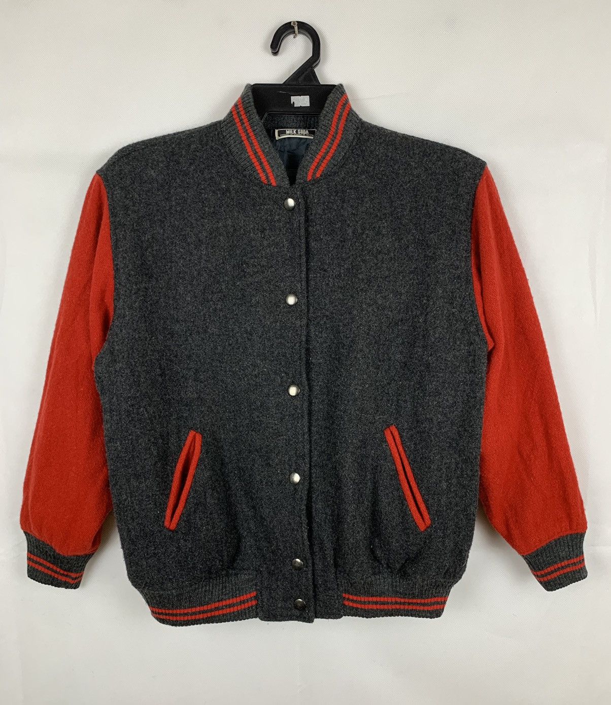 Japanese Brand Milk Soda by Sanzoku No Yakata Varsity Jacket Size US M / EU 48-50 / 2 - 2 Thumbnail