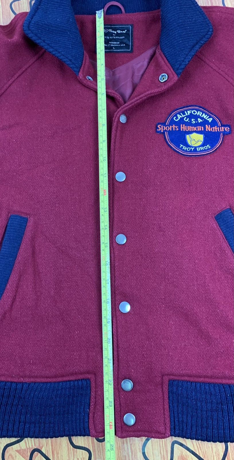Japanese Brand Troy Bros Varsity Jacket Sport Human Nature Cal.. USA Patch Size US L / EU 52-54 / 3 - 18 Thumbnail