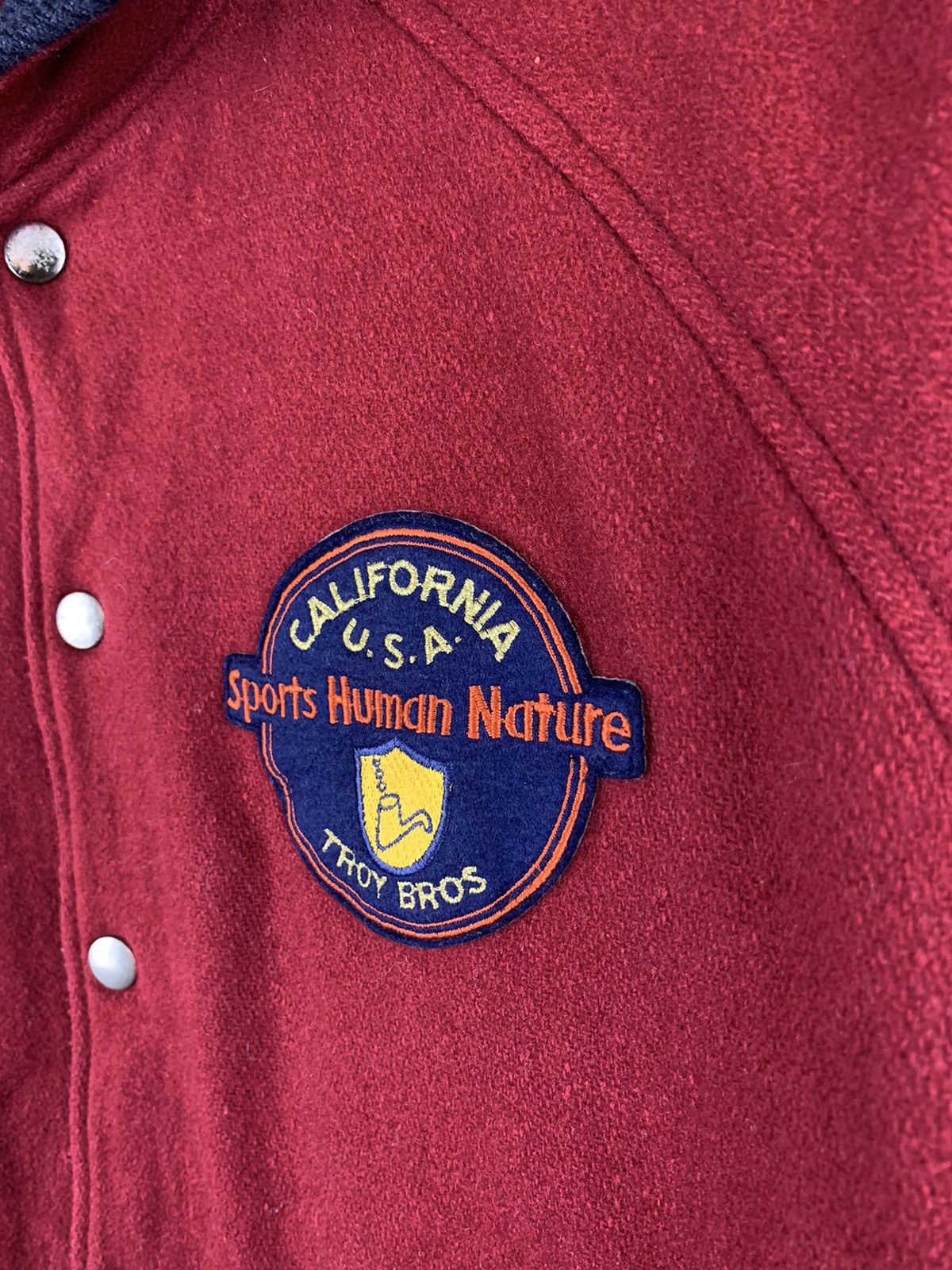 Japanese Brand Troy Bros Varsity Jacket Sport Human Nature Cal.. USA Patch Size US L / EU 52-54 / 3 - 8 Thumbnail