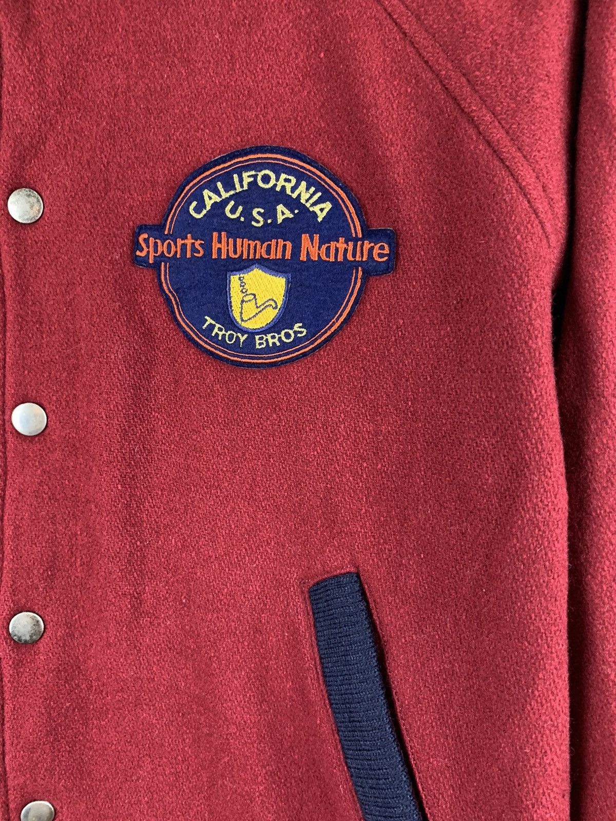 Japanese Brand Troy Bros Varsity Jacket Sport Human Nature Cal.. USA Patch Size US L / EU 52-54 / 3 - 10 Thumbnail