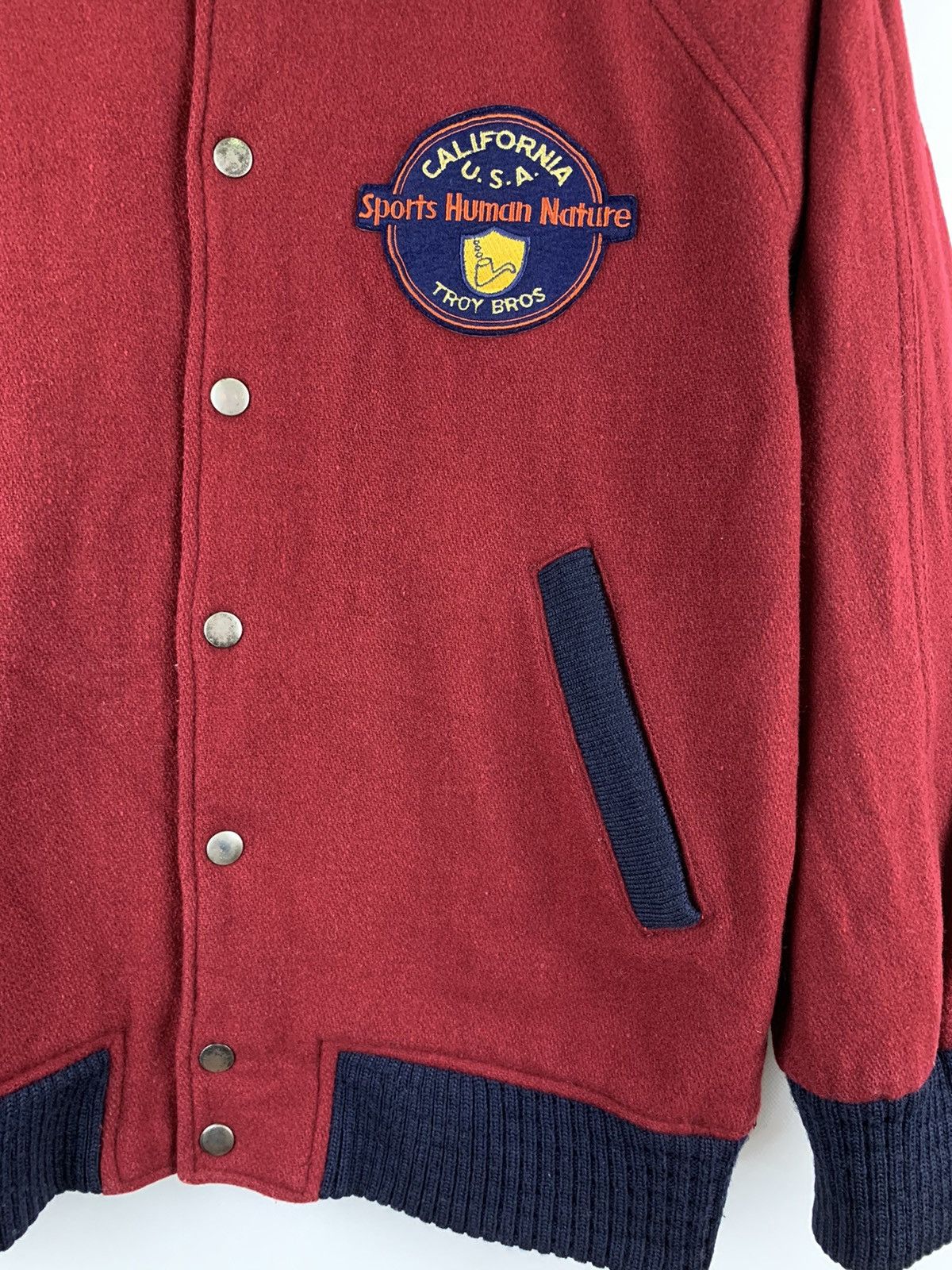 Japanese Brand Troy Bros Varsity Jacket Sport Human Nature Cal.. USA Patch Size US L / EU 52-54 / 3 - 9 Thumbnail