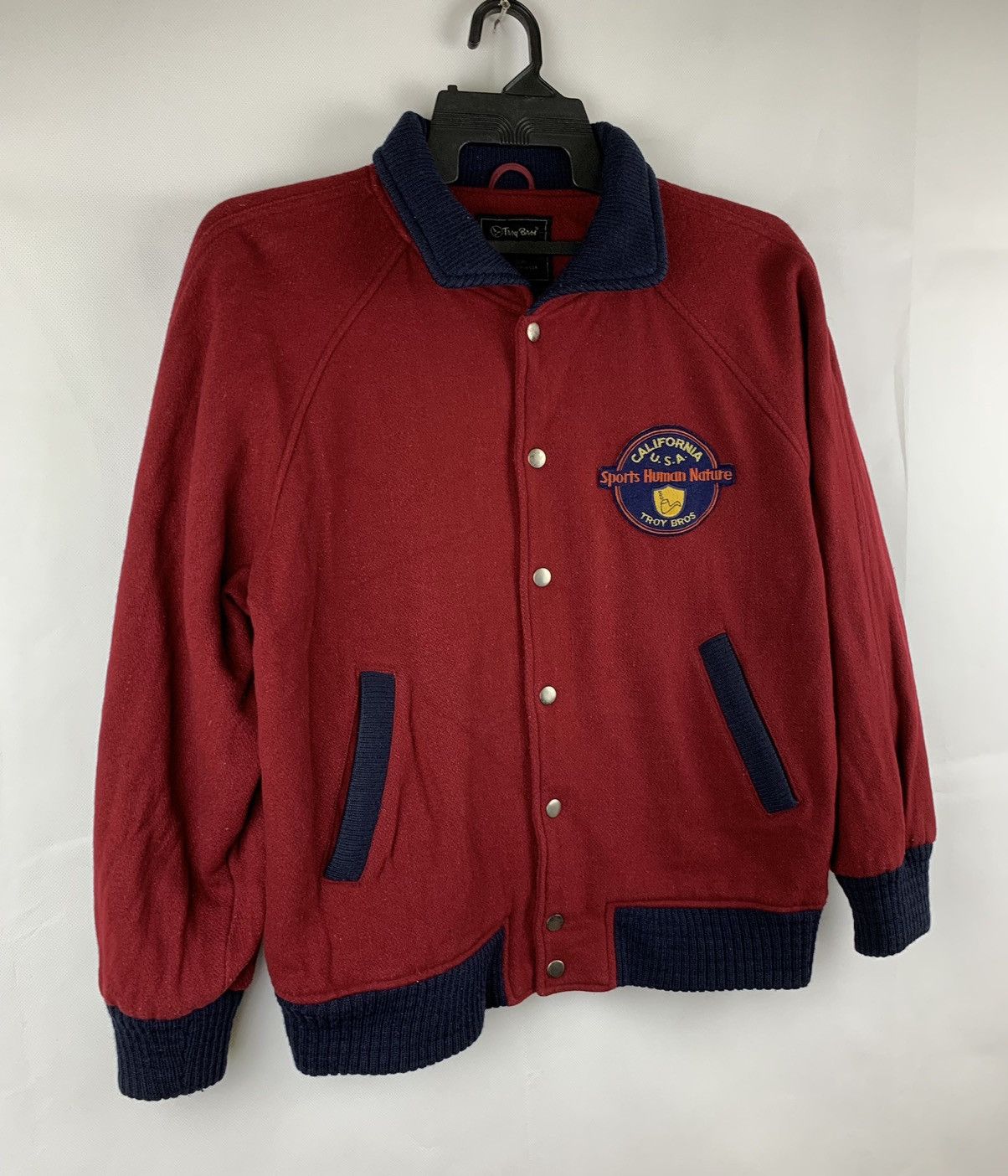 Japanese Brand Troy Bros Varsity Jacket Sport Human Nature Cal.. USA Patch Size US L / EU 52-54 / 3 - 4 Thumbnail