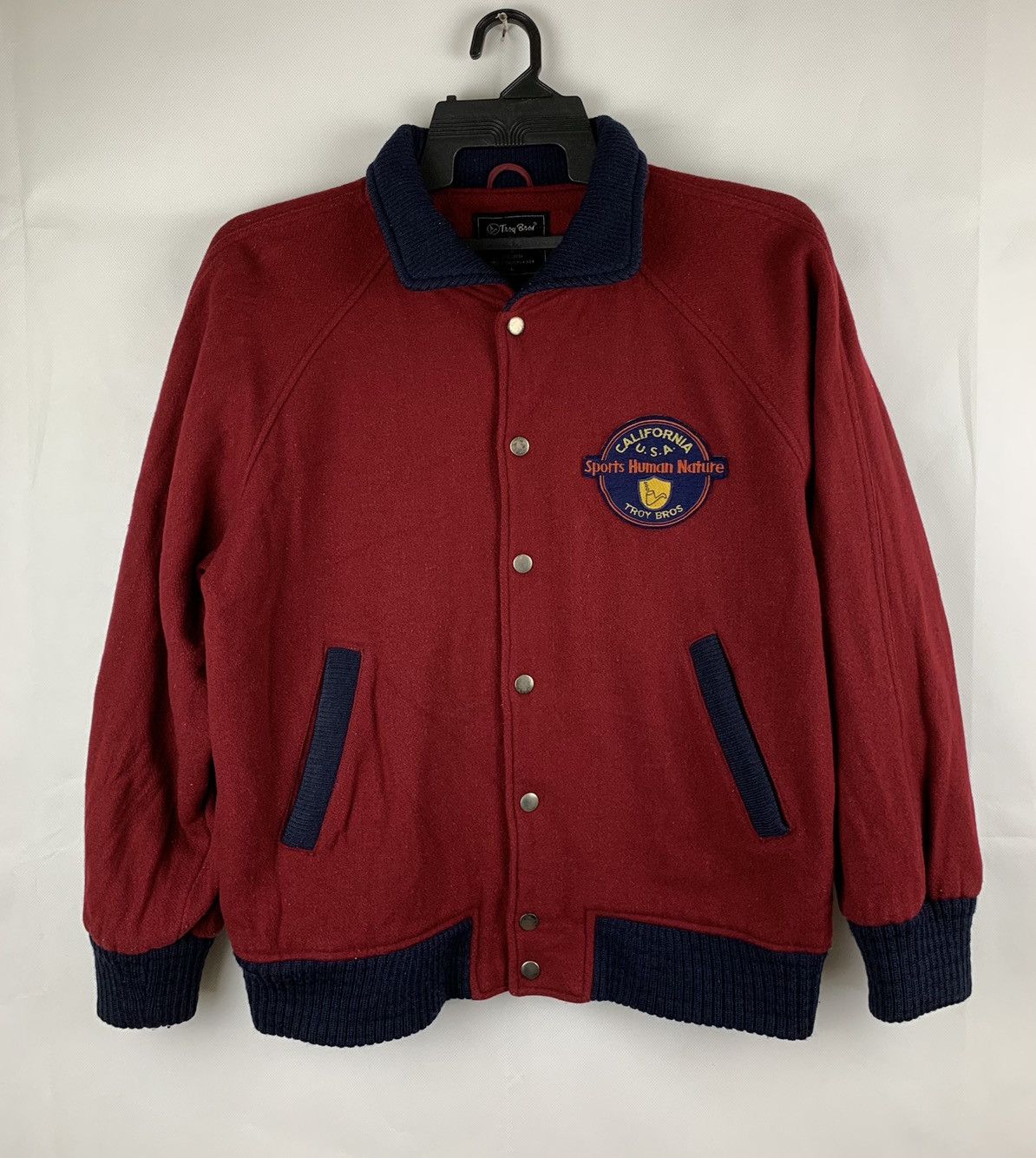 Japanese Brand Troy Bros Varsity Jacket Sport Human Nature Cal.. USA Patch Size US L / EU 52-54 / 3 - 2 Thumbnail