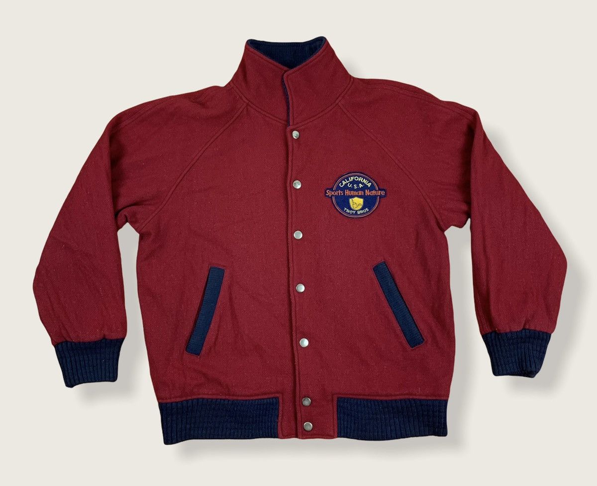 Japanese Brand Troy Bros Varsity Jacket Sport Human Nature Cal.. USA Patch Size US L / EU 52-54 / 3 - 1 Thumbnail