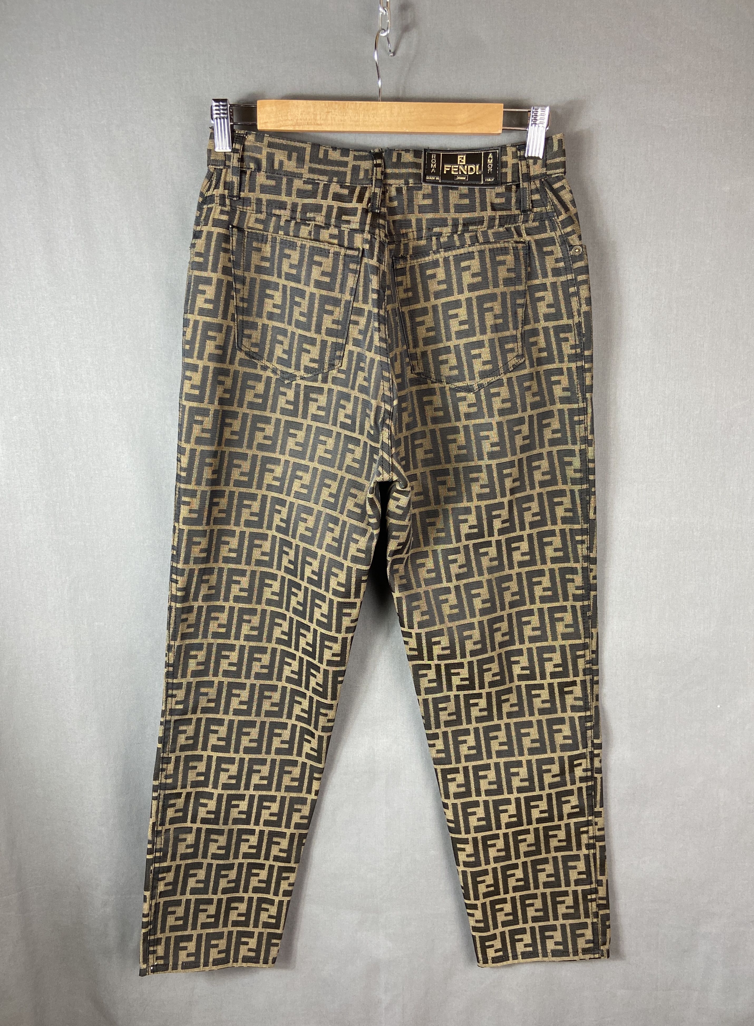 Fendi × Vintage Vintage Fendi Zucca Monogram Pants Size US 29 - 2 Thumbnail
