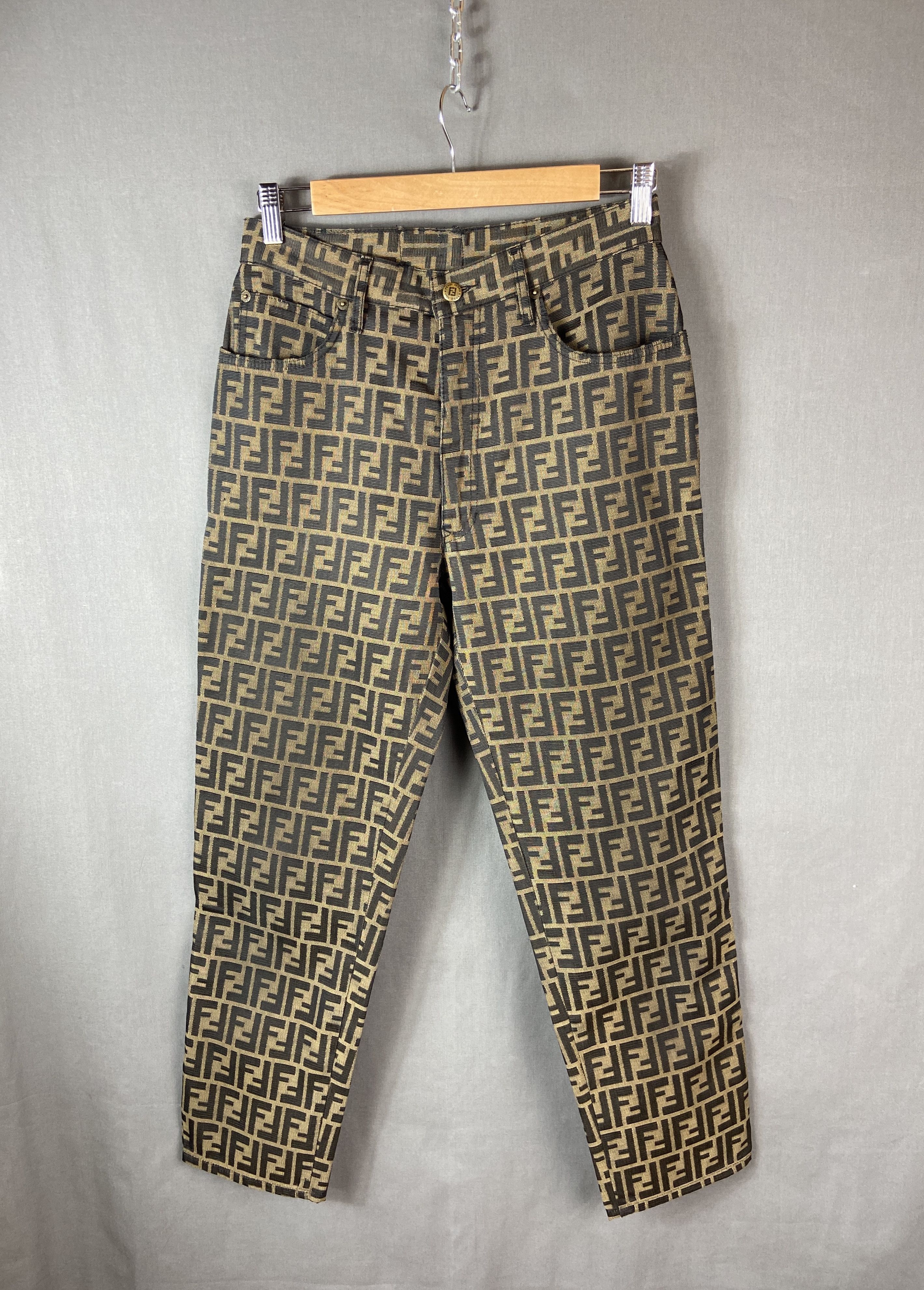 Fendi × Vintage Vintage Fendi Zucca Monogram Pants Size US 29 - 1 Thumbnail