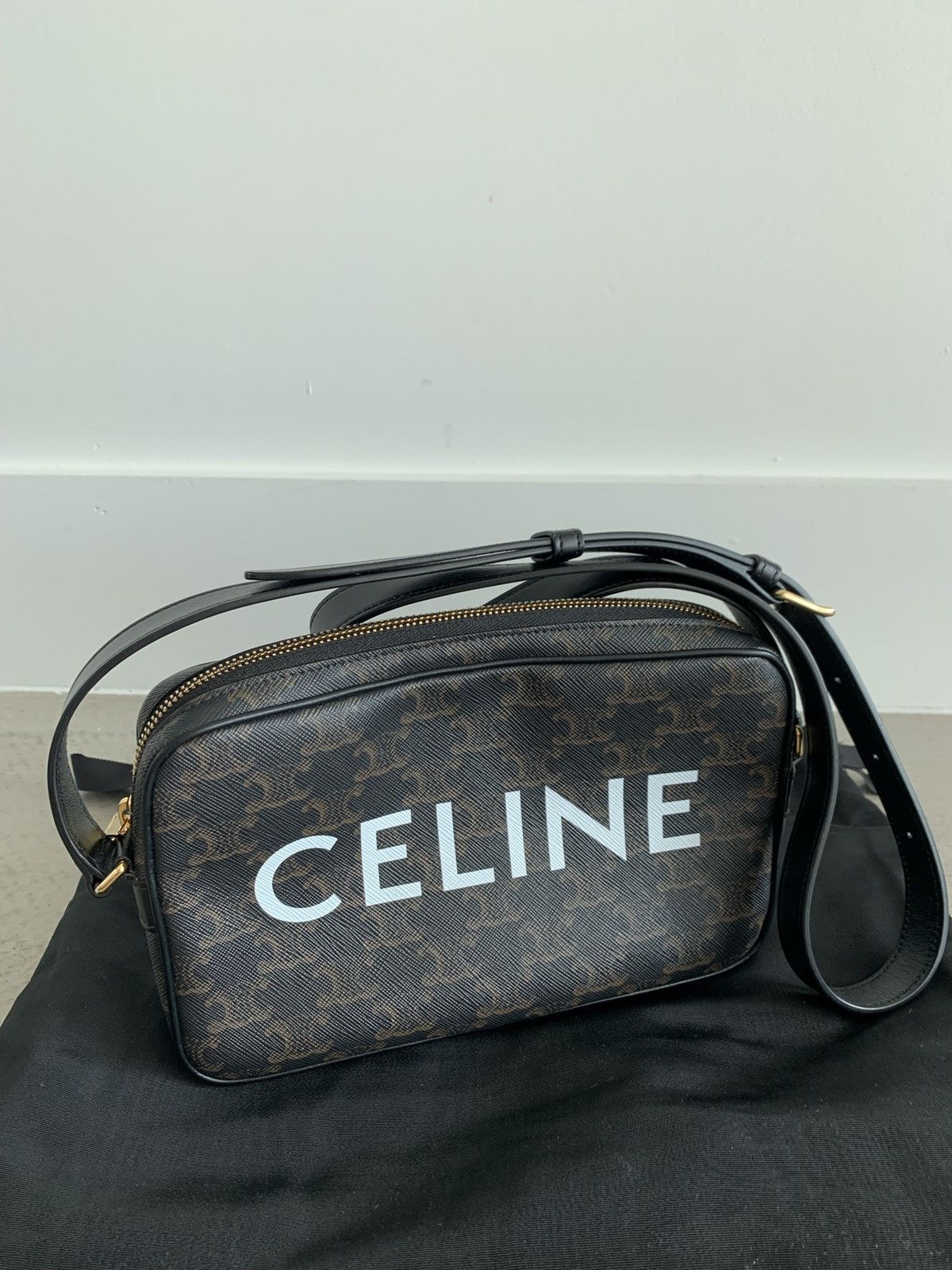 Celine MEDIUM MESSENGER BAG IN TRIOMPHE CANVAS WITH CELINE PRINT Grailed