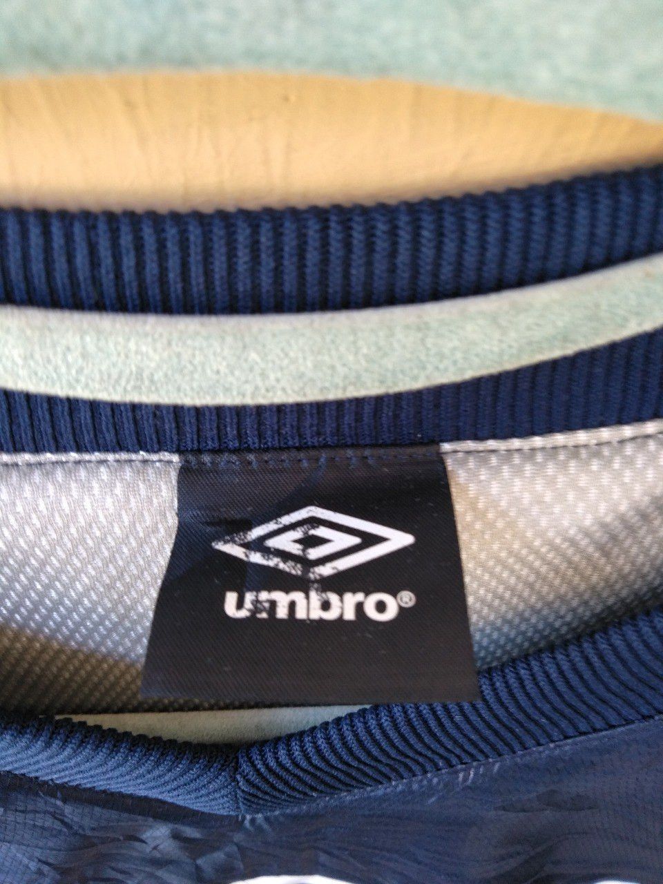 Umbro 90s UMBRO BIG LOGO DOUBLE LAYER JERSEY Size US L / EU 52-54 / 3 - 3 Thumbnail
