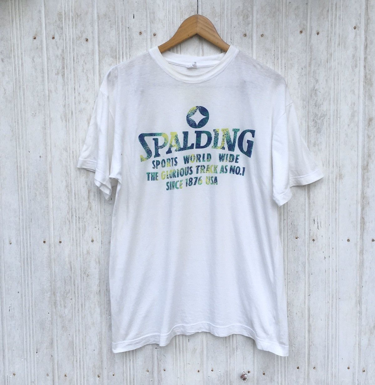 Vintage Spalding Tshirt Large 90s Multicolour Skaters Tshirt