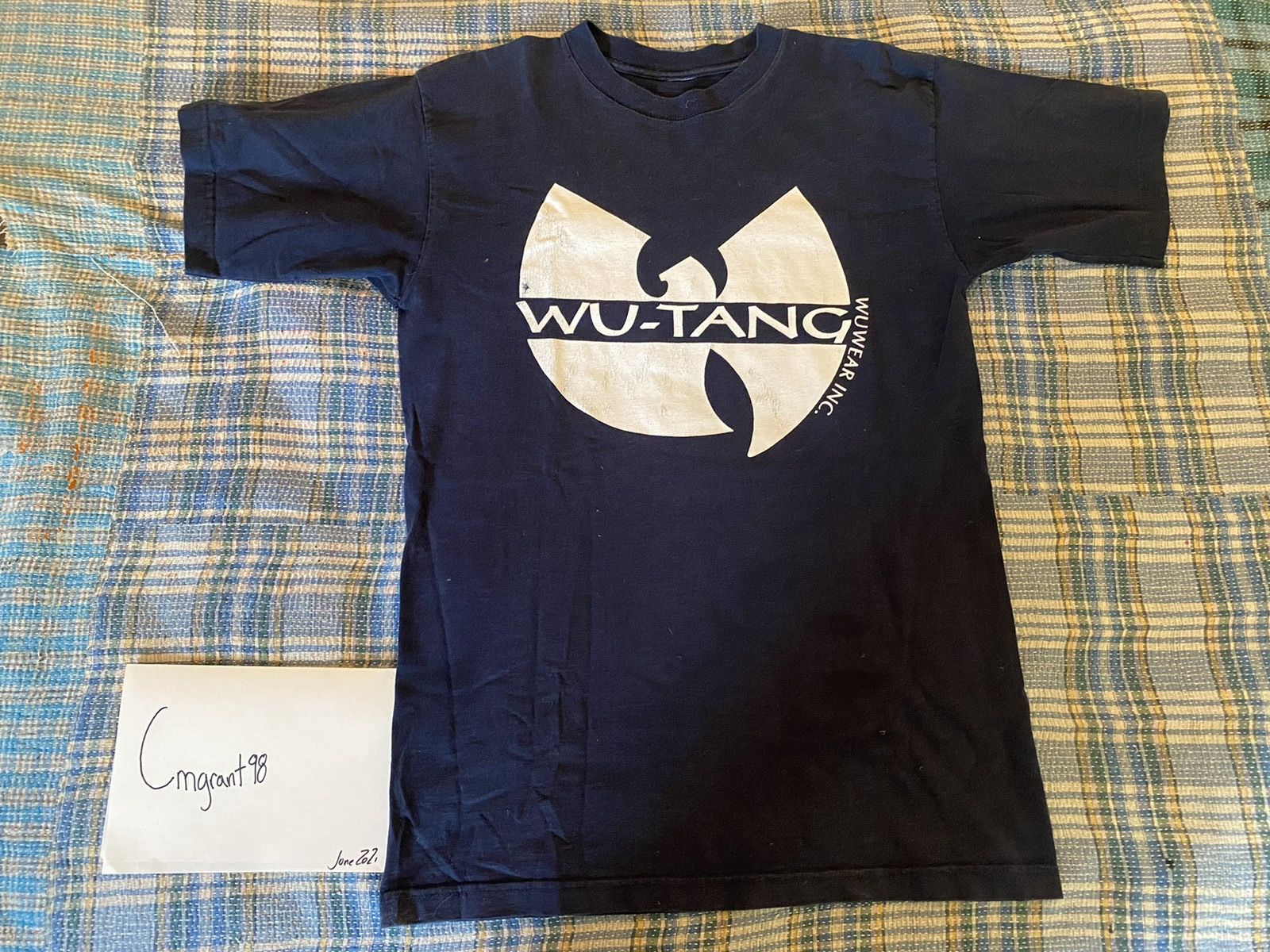 Wu-Tang Clan 90s Vintage Wu Tang Wuwear Navy T Shirt Size US L / EU 52-54 / 3 - 2 Thumbnail
