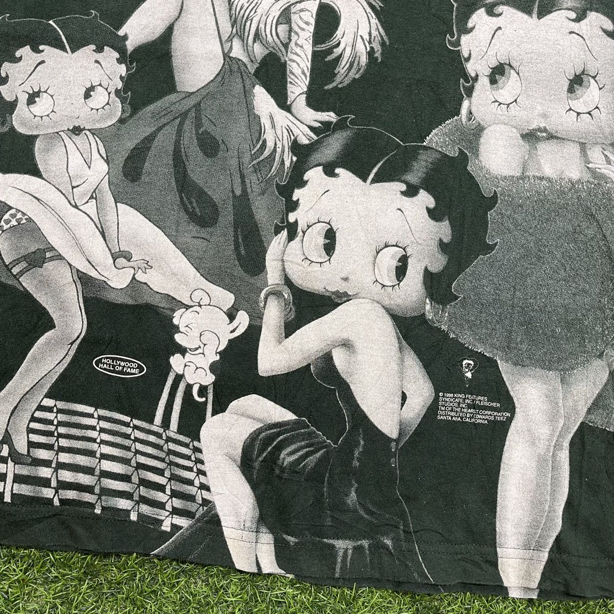 Cartoon Network × Vintage VINTAGE BETTY BOOP HOLYWOOD 1998 ALL OVER PRINT MOVIE TEES Size US L / EU 52-54 / 3 - 8 Thumbnail