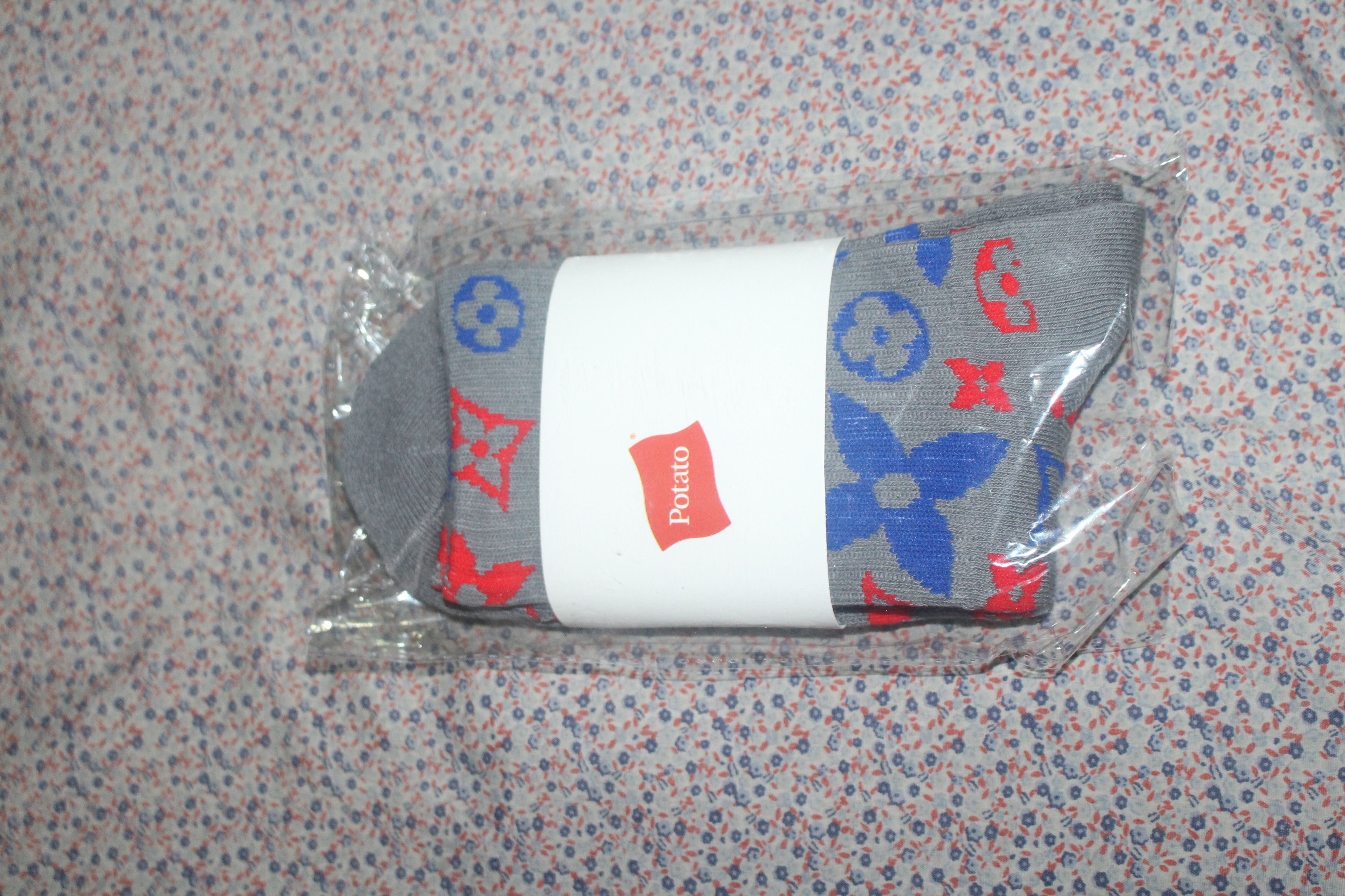 Louis Vuitton Imran Potato “Nice Socks” Grey Blue Red Louis Vuitton