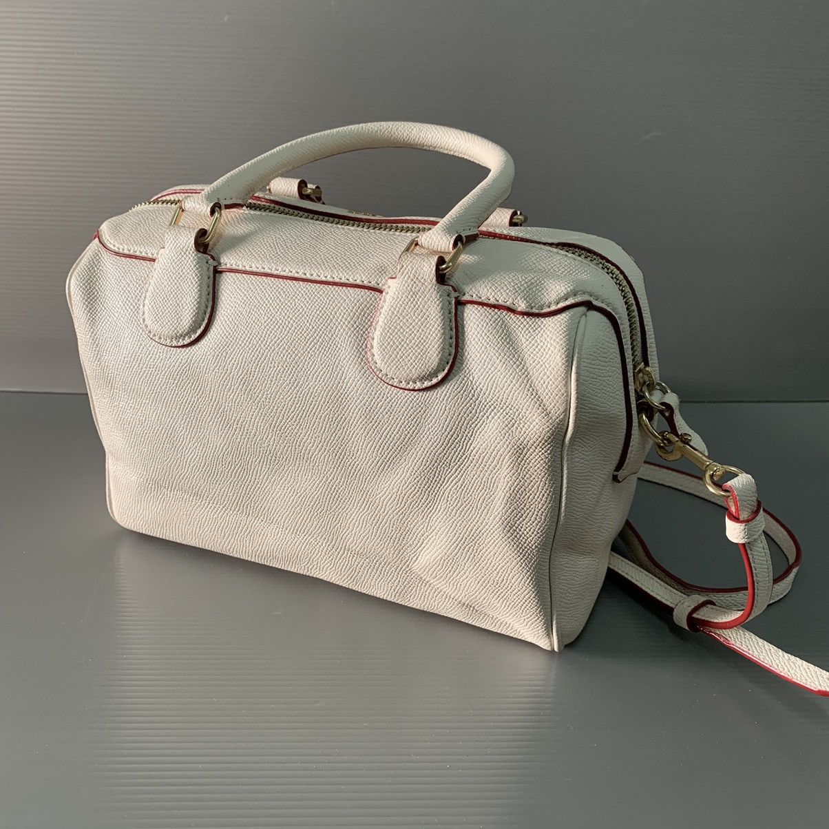 Coach Coach Leather White Speedy Small Bag Size ONE SIZE - 3 Thumbnail