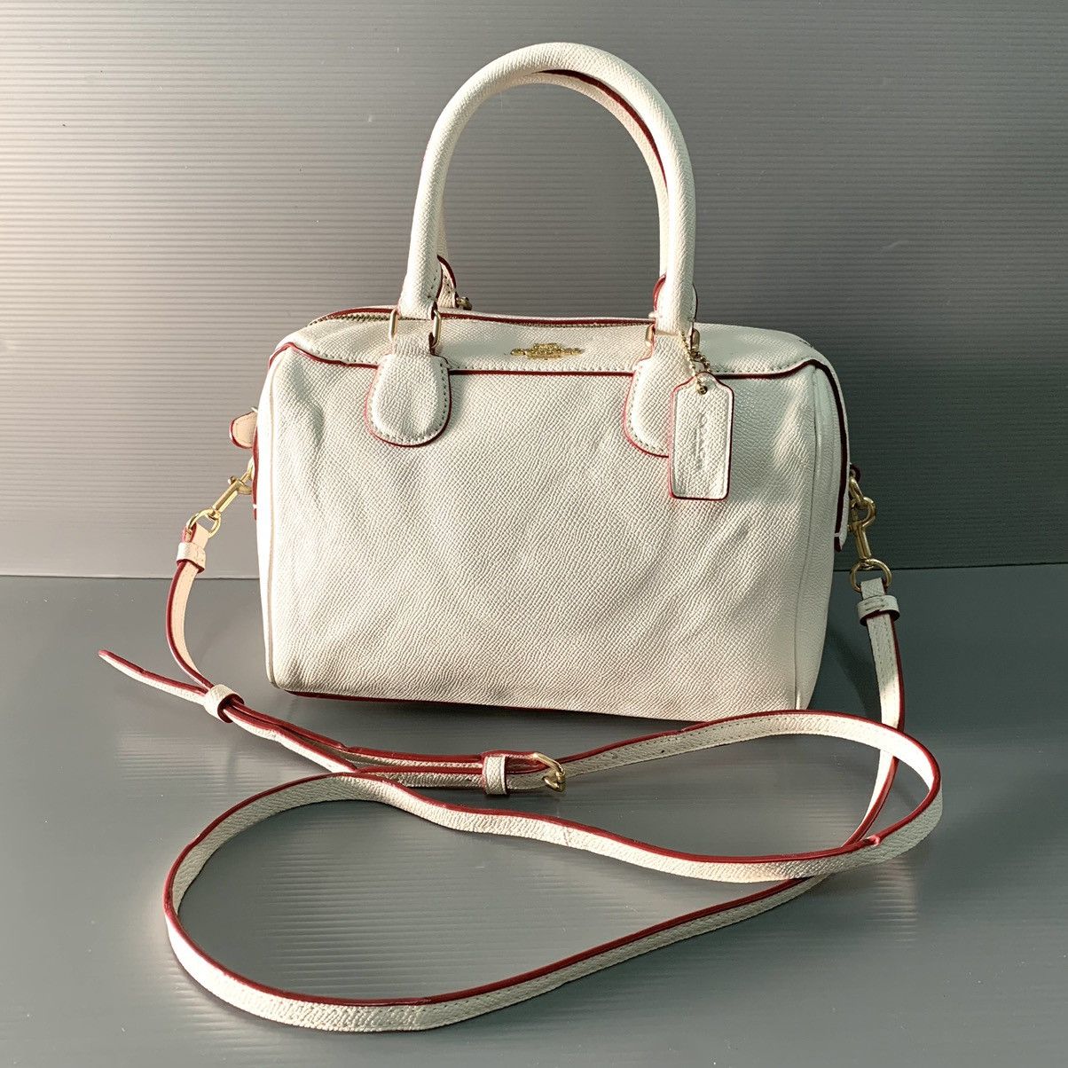 Coach Coach Leather White Speedy Small Bag Size ONE SIZE - 1 Thumbnail