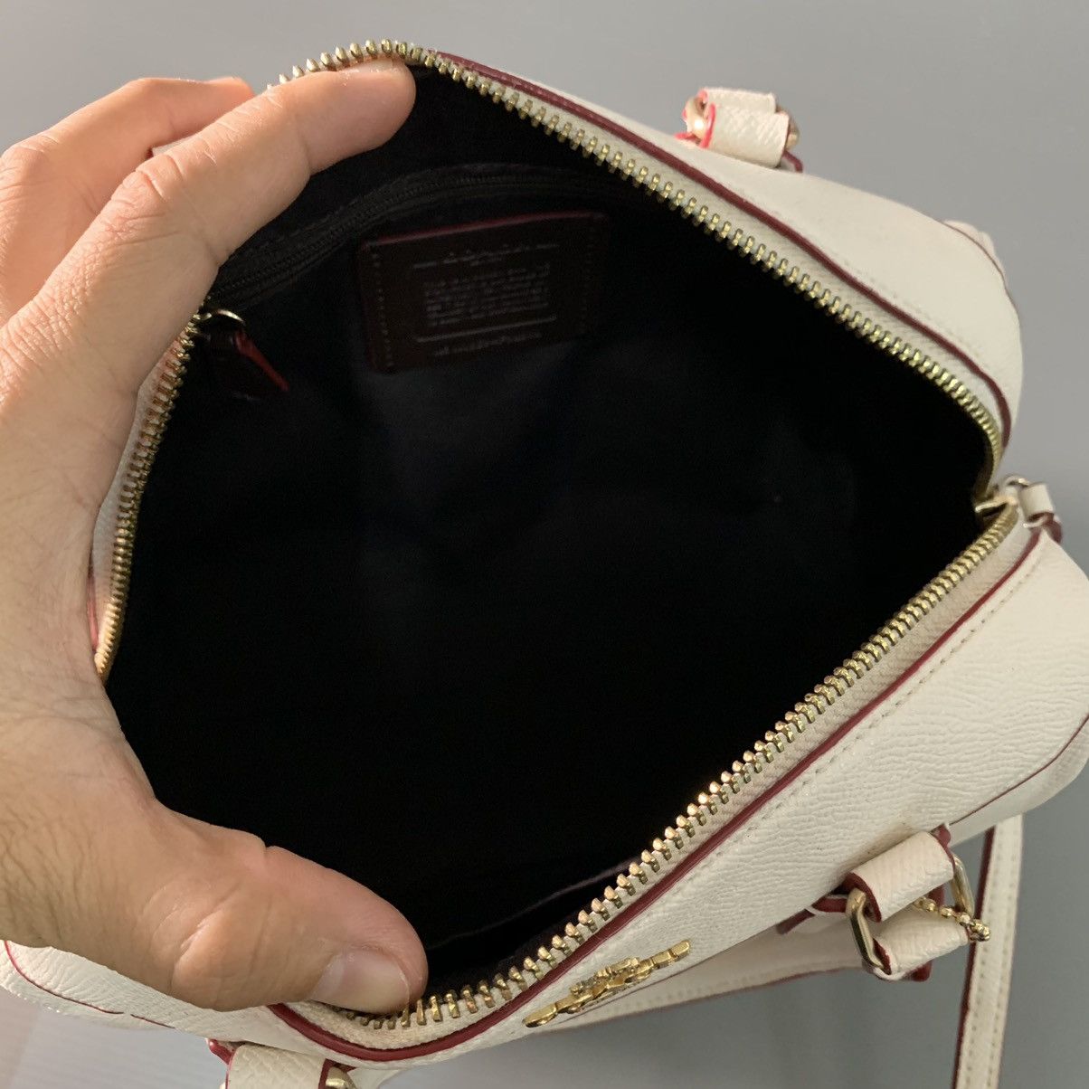 Coach Coach Leather White Speedy Small Bag Size ONE SIZE - 8 Thumbnail