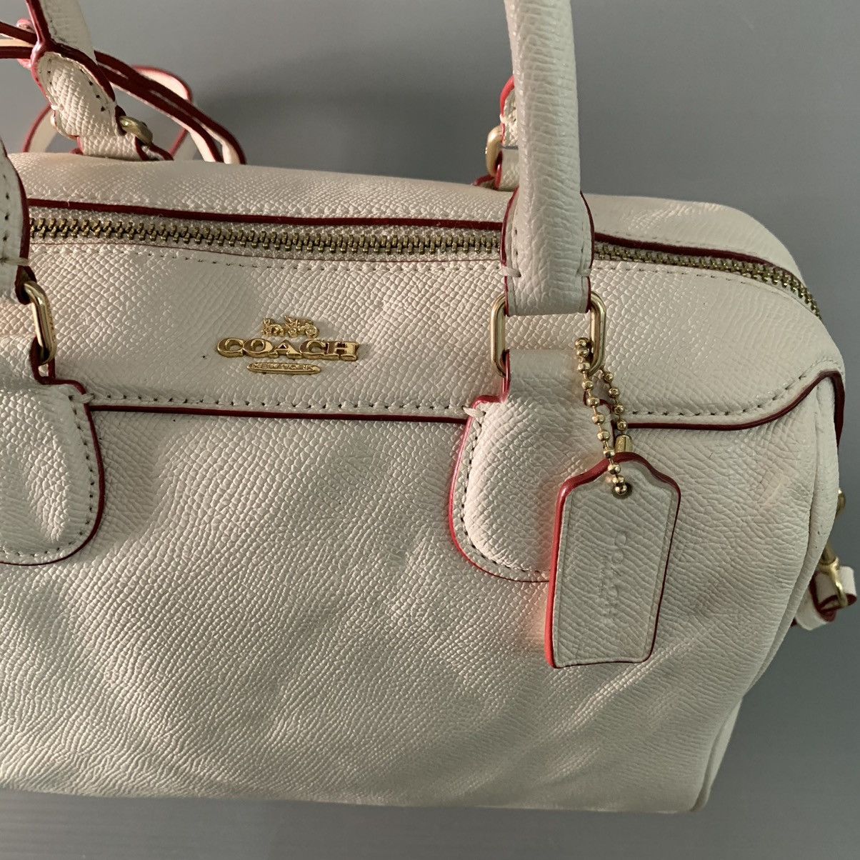 Coach Coach Leather White Speedy Small Bag Size ONE SIZE - 6 Thumbnail