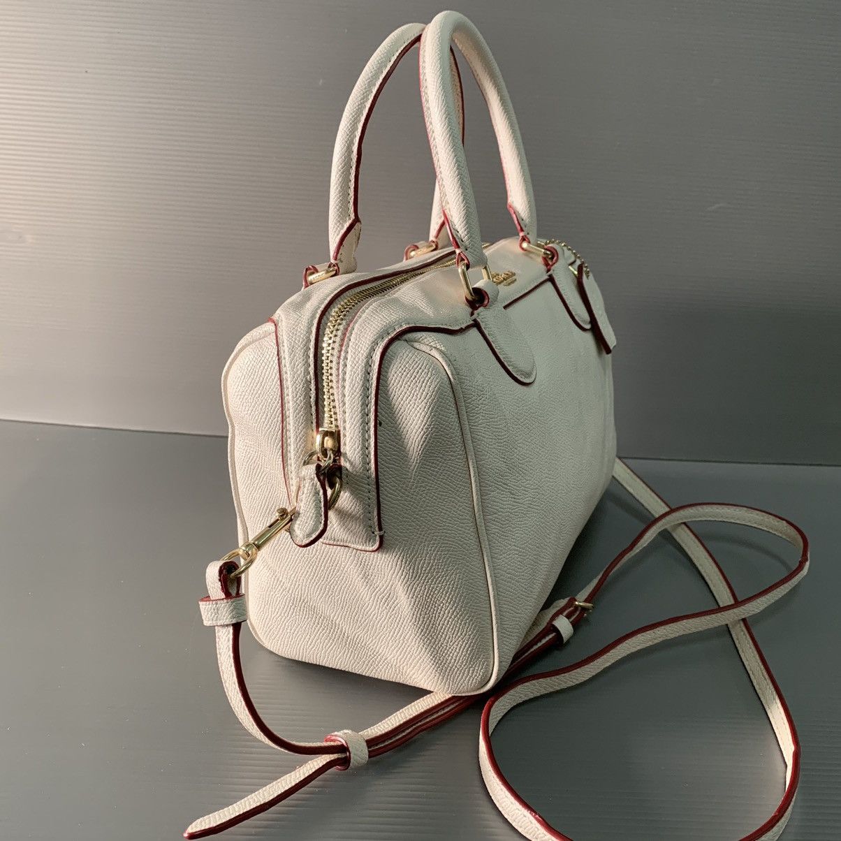 Coach Coach Leather White Speedy Small Bag Size ONE SIZE - 2 Thumbnail