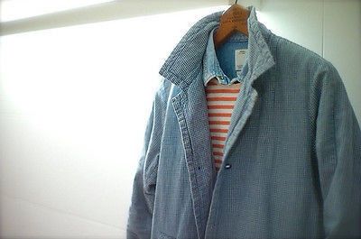Mies Coat Indigo Check