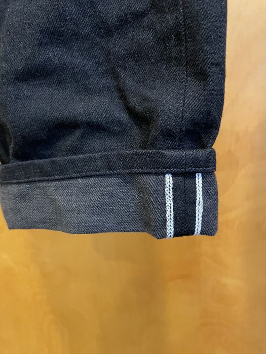 Greasepoint Workwear 15 oz Nihon Menpu Black and Grey Selvedge Denim Size US 29 - 2 Preview