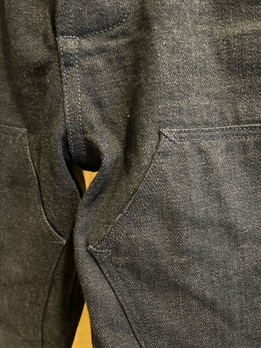 Greasepoint Workwear 15 oz Nihon Menpu Black and Grey Selvedge Denim Size US 29 - 6 Preview