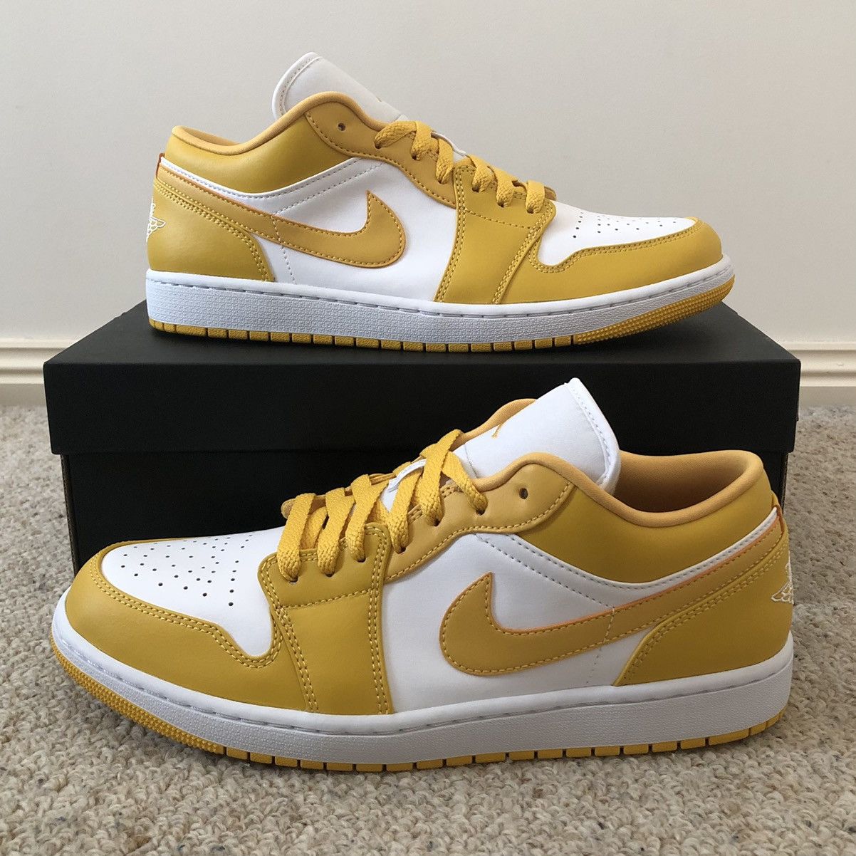 image of Jordan Nike Jordan 1 Low Pollen Yellow Shoes, Men's (Size 11)