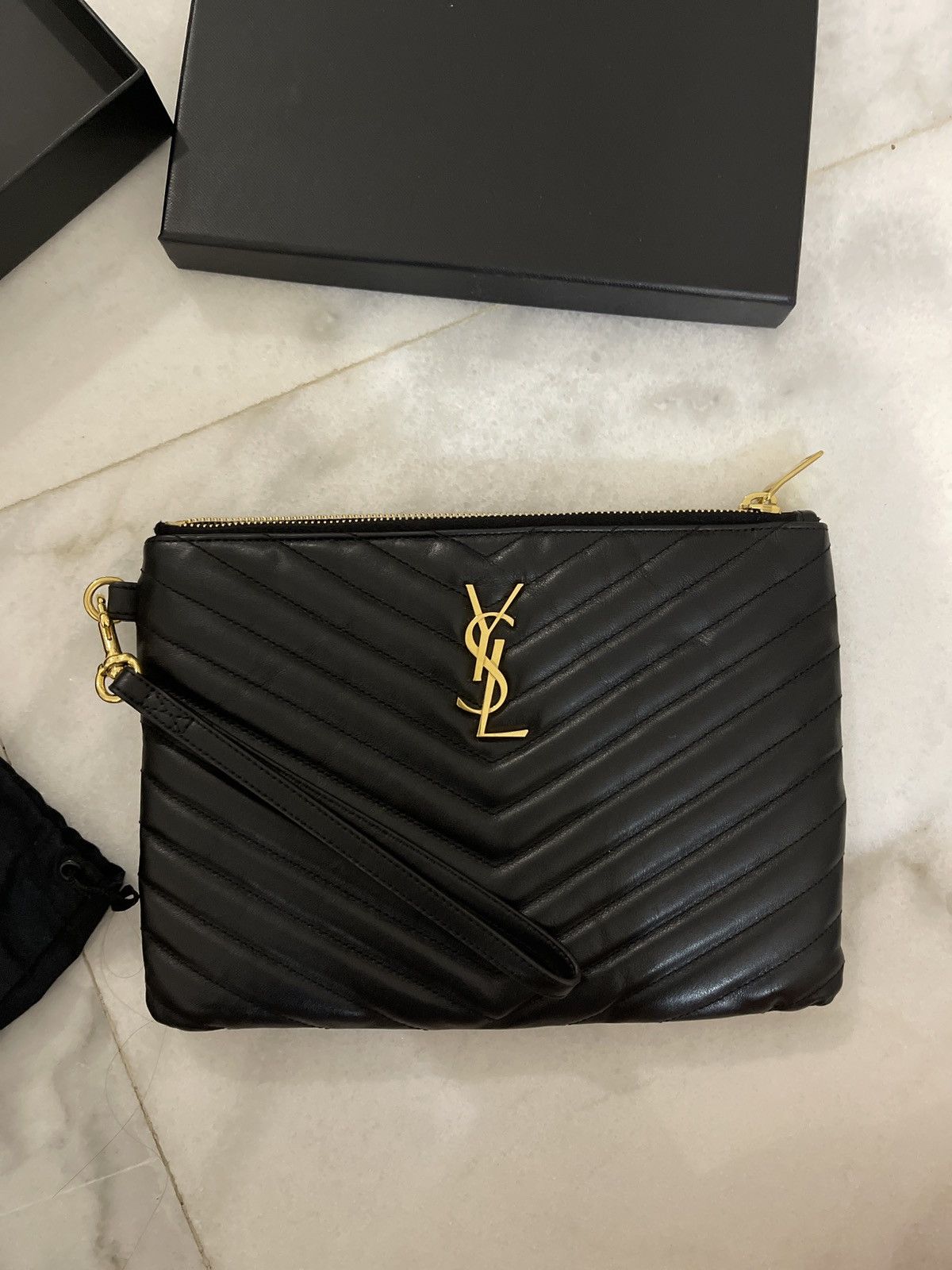 Yves Saint Laurent Yves Saint Laurent A5 Monogram Pouch | Grailed