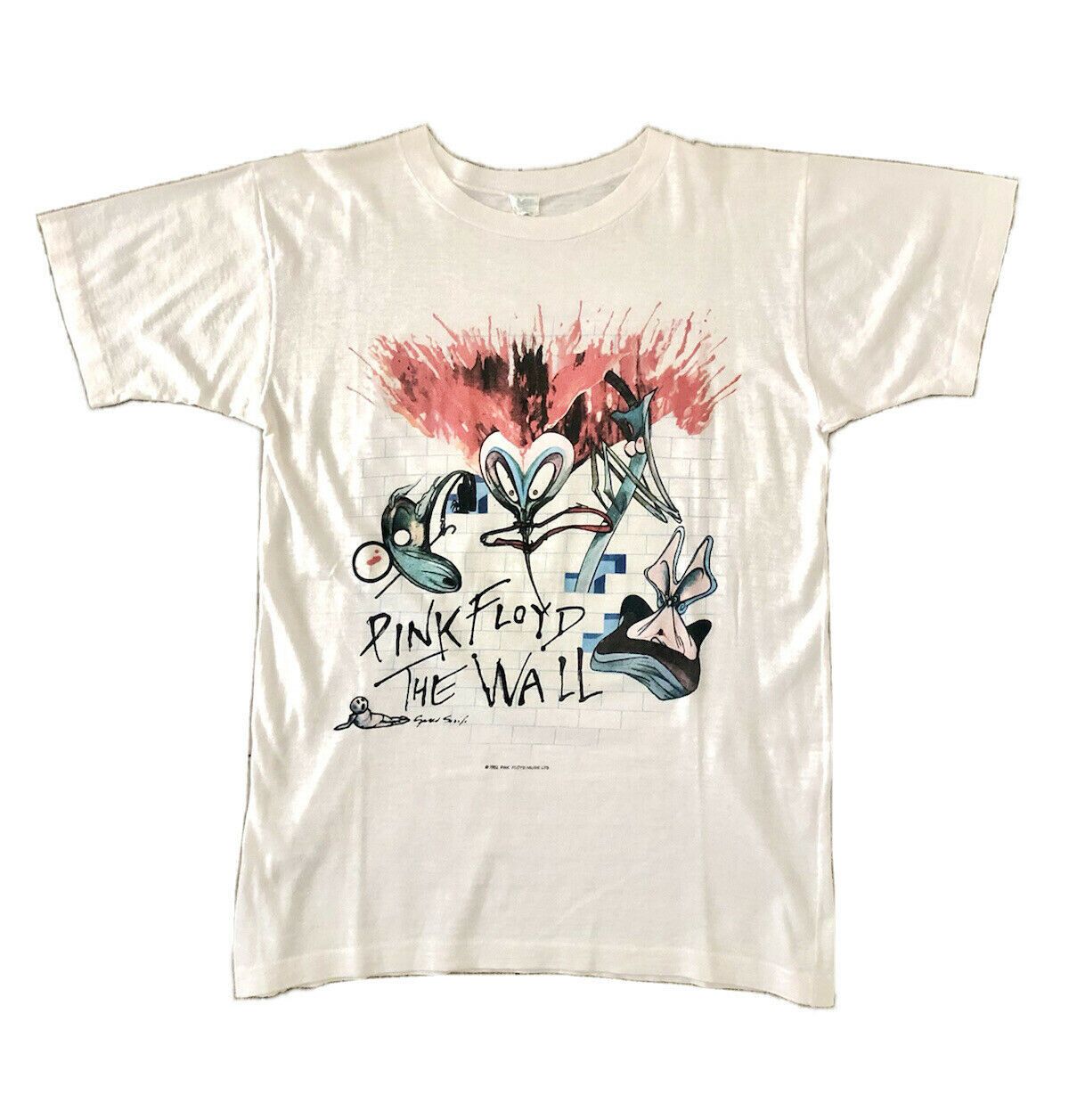 Vintage 1982 Pink Floyd The Wall Tour Shirt - TokoPyramid