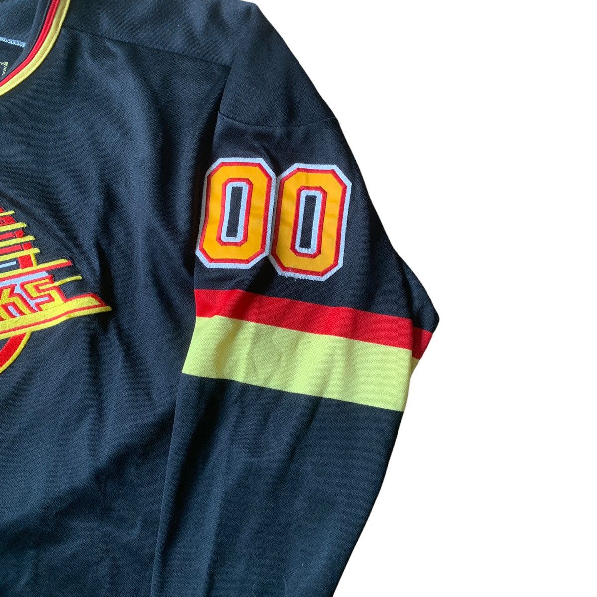 Hockey Jersey NHL Vintage 93 94 Vancouver Canucks Skate Logo Hockey Jersey Vintage 90s Grailed