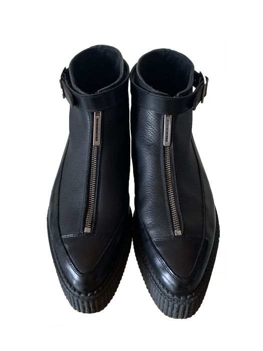 Bowie Creeper Boot - Black Leather - Double Sole