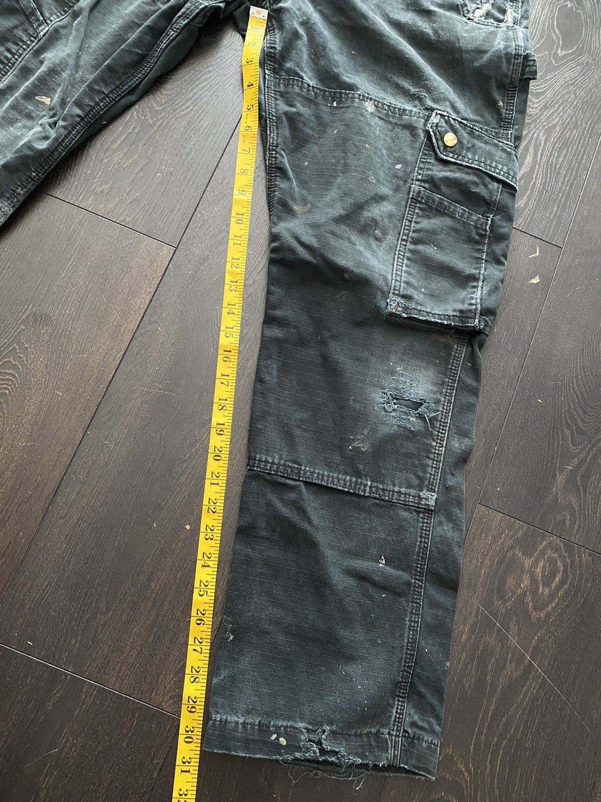 Carhartt Faded & Distressed Carhartt Double Knee Cargo Workwear Pants Size US 32 / EU 48 - 13 Thumbnail