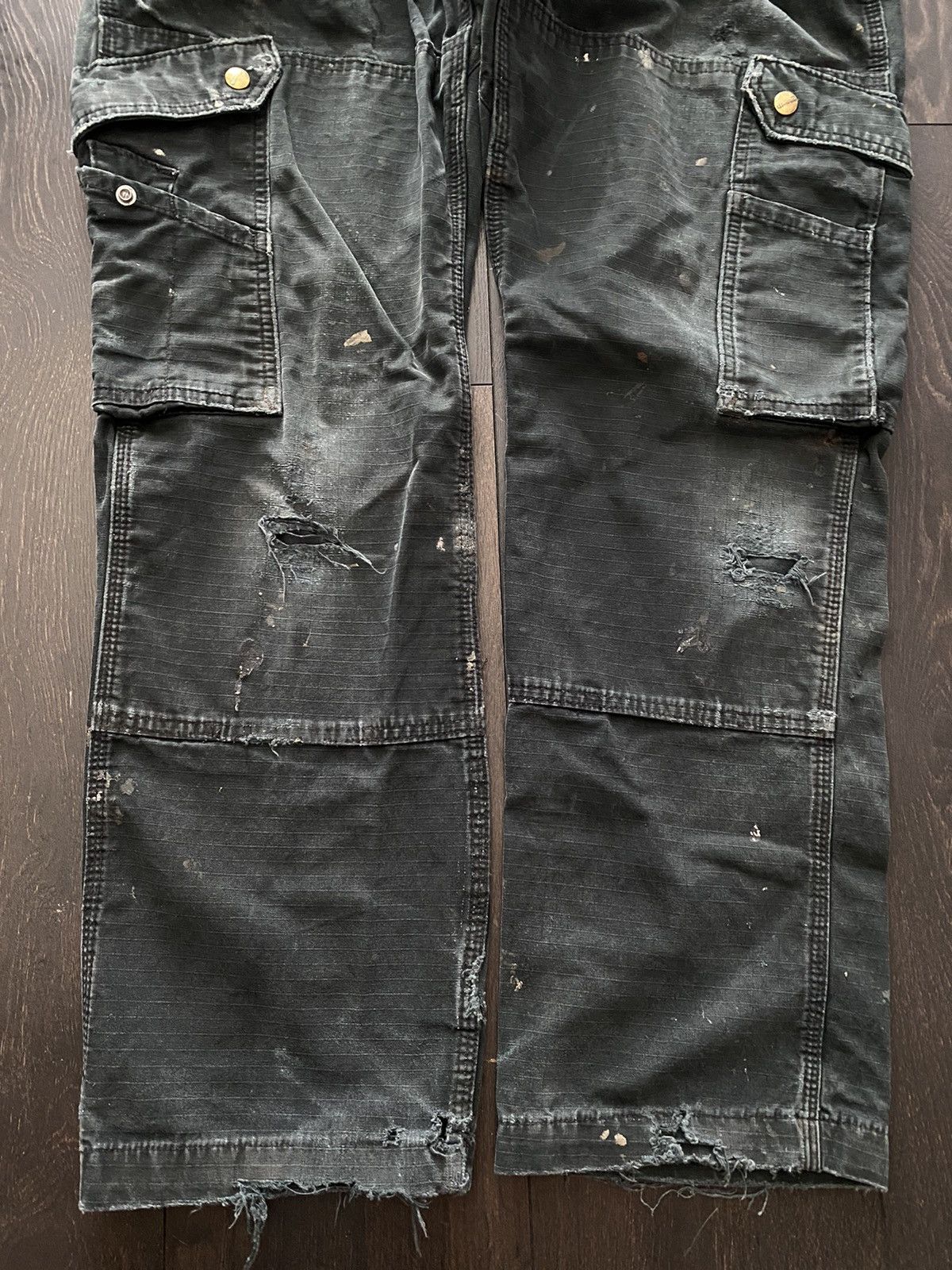 Carhartt Faded & Distressed Carhartt Double Knee Cargo Workwear Pants Size US 32 / EU 48 - 10 Thumbnail