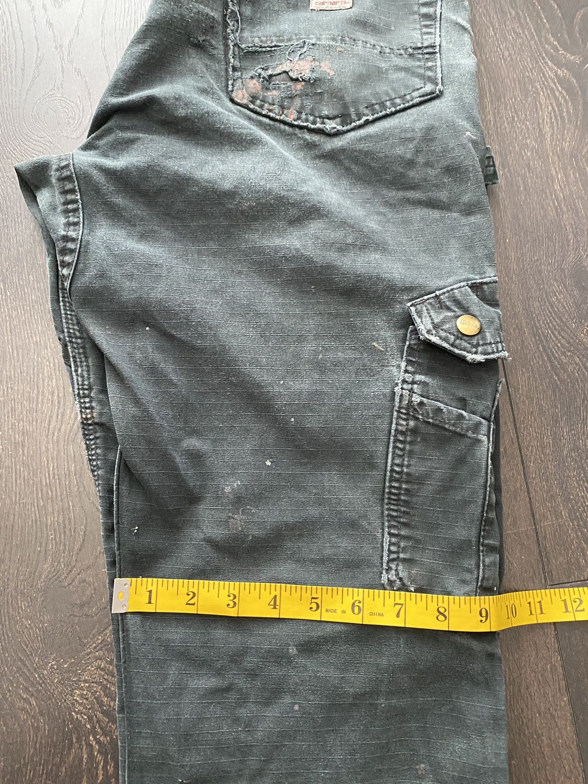 Carhartt Faded & Distressed Carhartt Double Knee Cargo Workwear Pants Size US 32 / EU 48 - 15 Thumbnail
