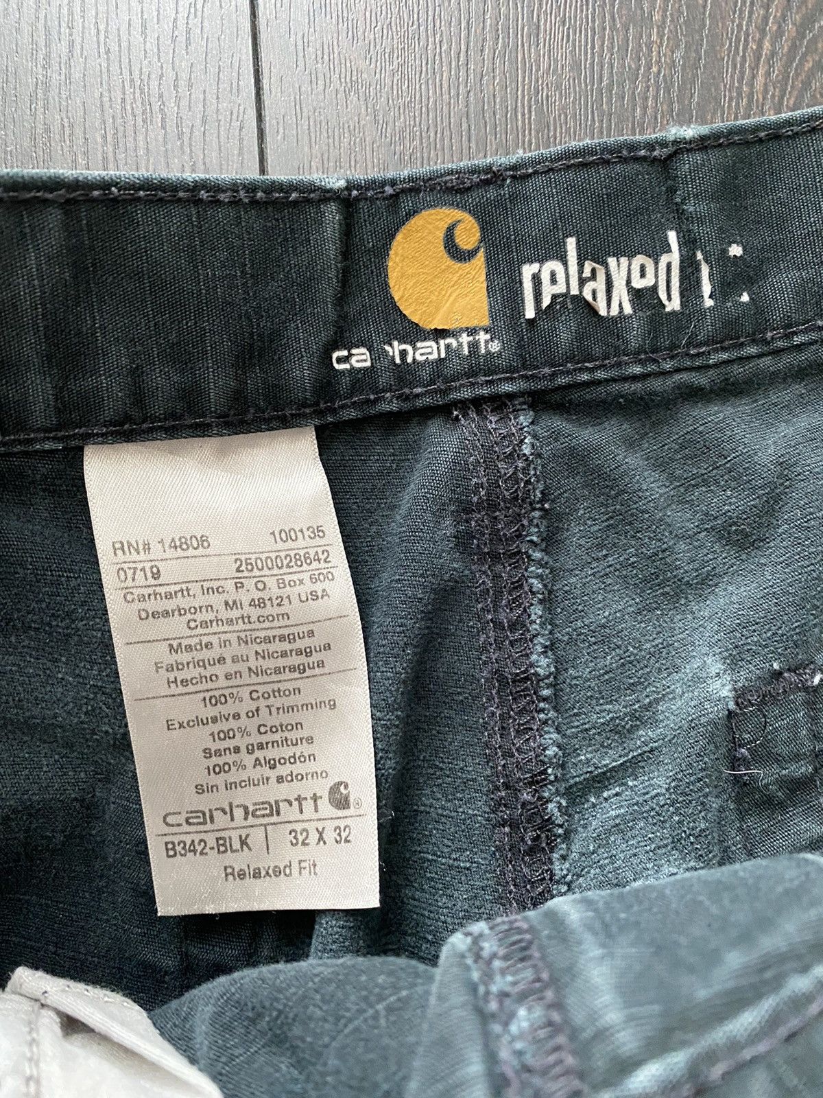 Carhartt Faded & Distressed Carhartt Double Knee Cargo Workwear Pants Size US 32 / EU 48 - 4 Thumbnail