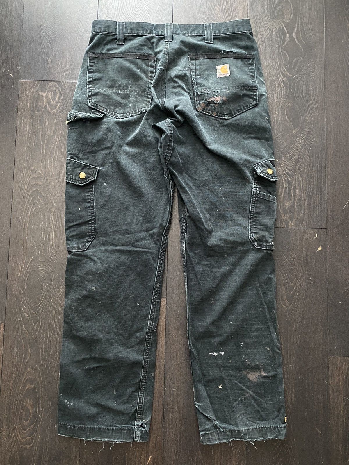 Carhartt Faded & Distressed Carhartt Double Knee Cargo Workwear Pants Size US 32 / EU 48 - 8 Thumbnail