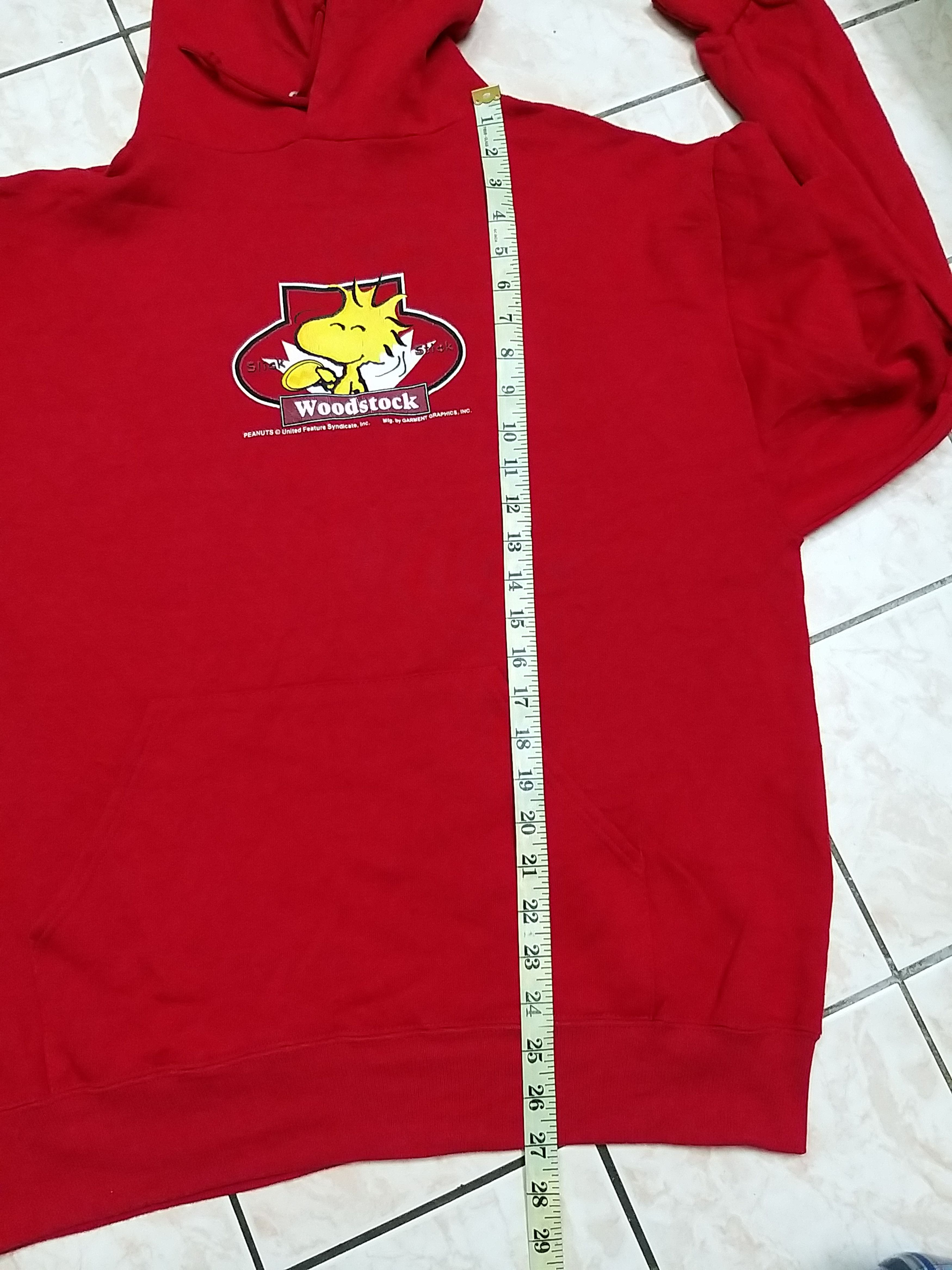Vintage ICONIC🔥VINTAGE 90'S PEANUTS "WOODSTOCK" PULLOVER HOODIES. Size US L / EU 52-54 / 3 - 8 Thumbnail