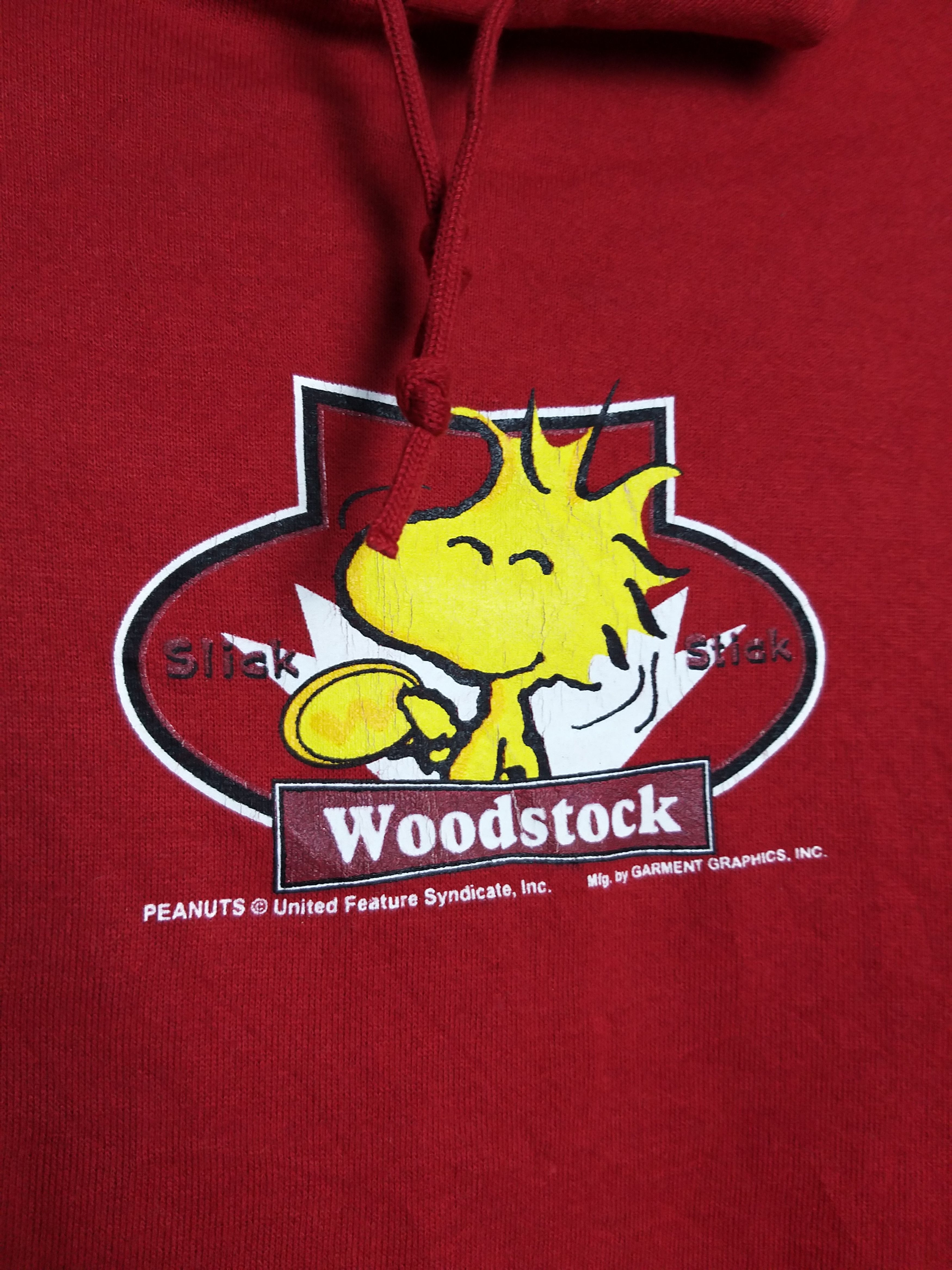 Vintage ICONIC🔥VINTAGE 90'S PEANUTS "WOODSTOCK" PULLOVER HOODIES. Size US L / EU 52-54 / 3 - 4 Thumbnail
