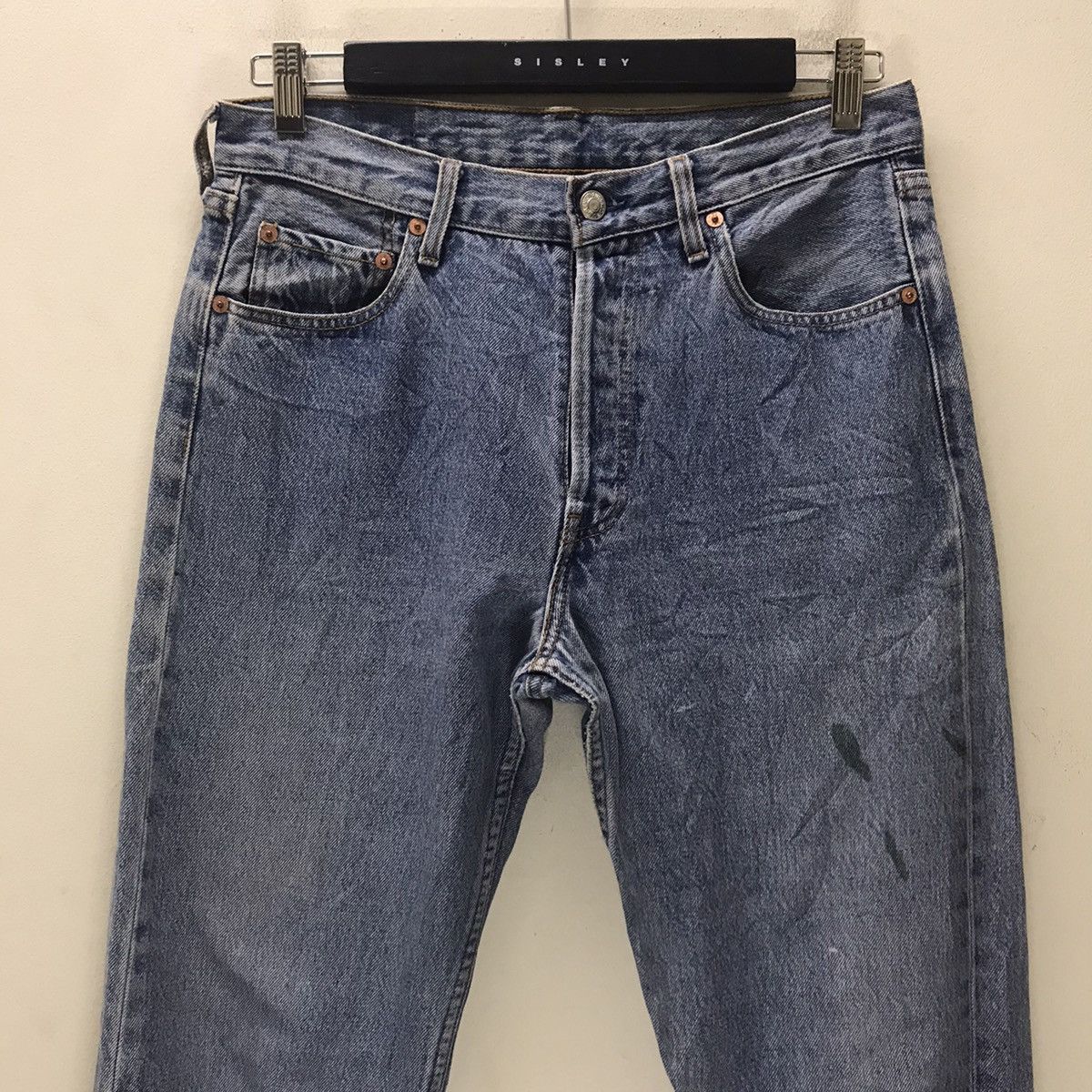 Levi's Vintage 90s Levis 501 Light Wash 32x42 Size US 32 / EU 48 - 3 Thumbnail