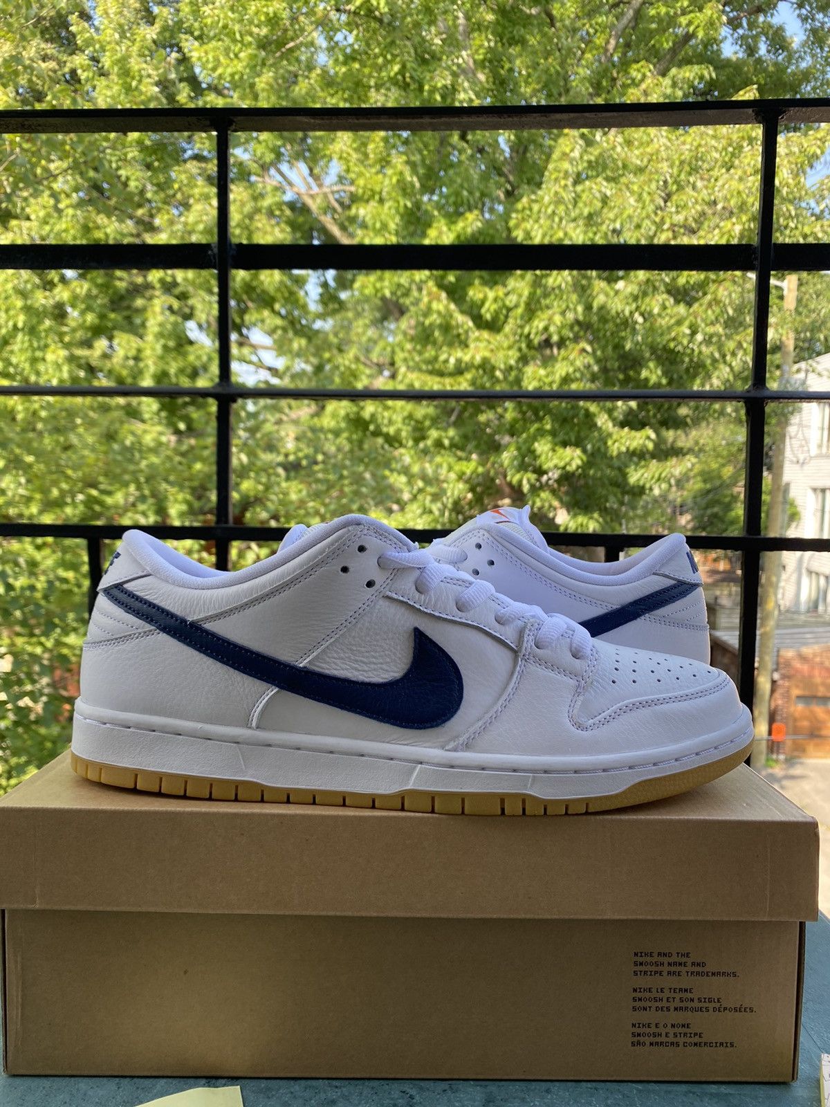 Nike Nike SB Dunk Low Orange Label White Navy | Grailed