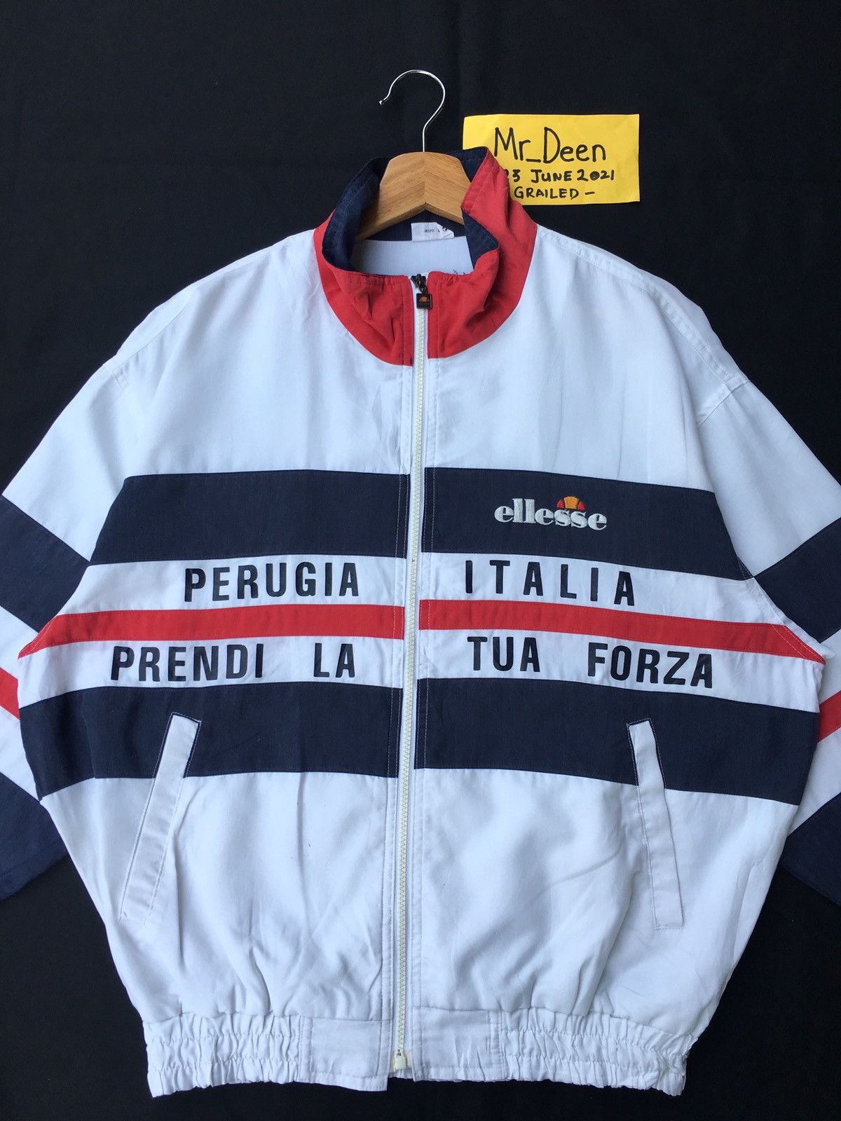 Ellesse Vintage ELLESSE Perugia Italia Zip Up Windbreaker Size US L / EU 52-54 / 3 - 3 Thumbnail