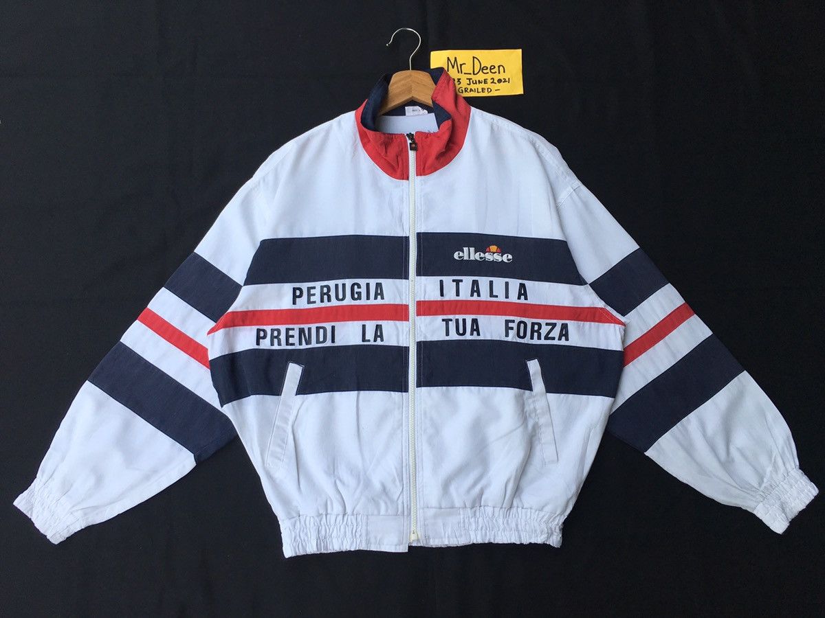 Ellesse Vintage ELLESSE Perugia Italia Zip Up Windbreaker Size US L / EU 52-54 / 3 - 1 Thumbnail
