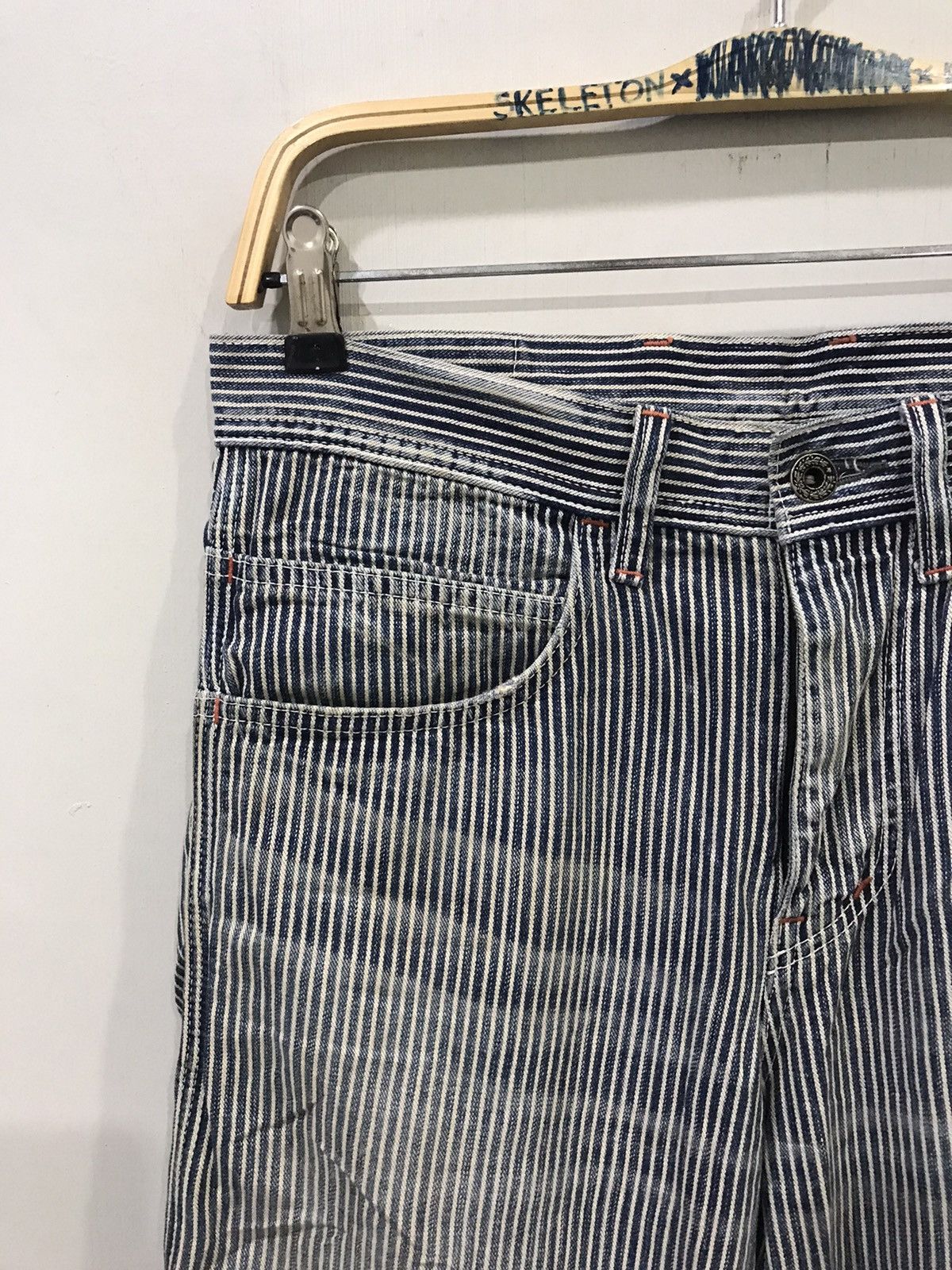 Japanese Brand × Johnbull Vintage Johnbull Hickory Workwear Carpenter Painter Pant Size US 30 / EU 46 - 3 Thumbnail