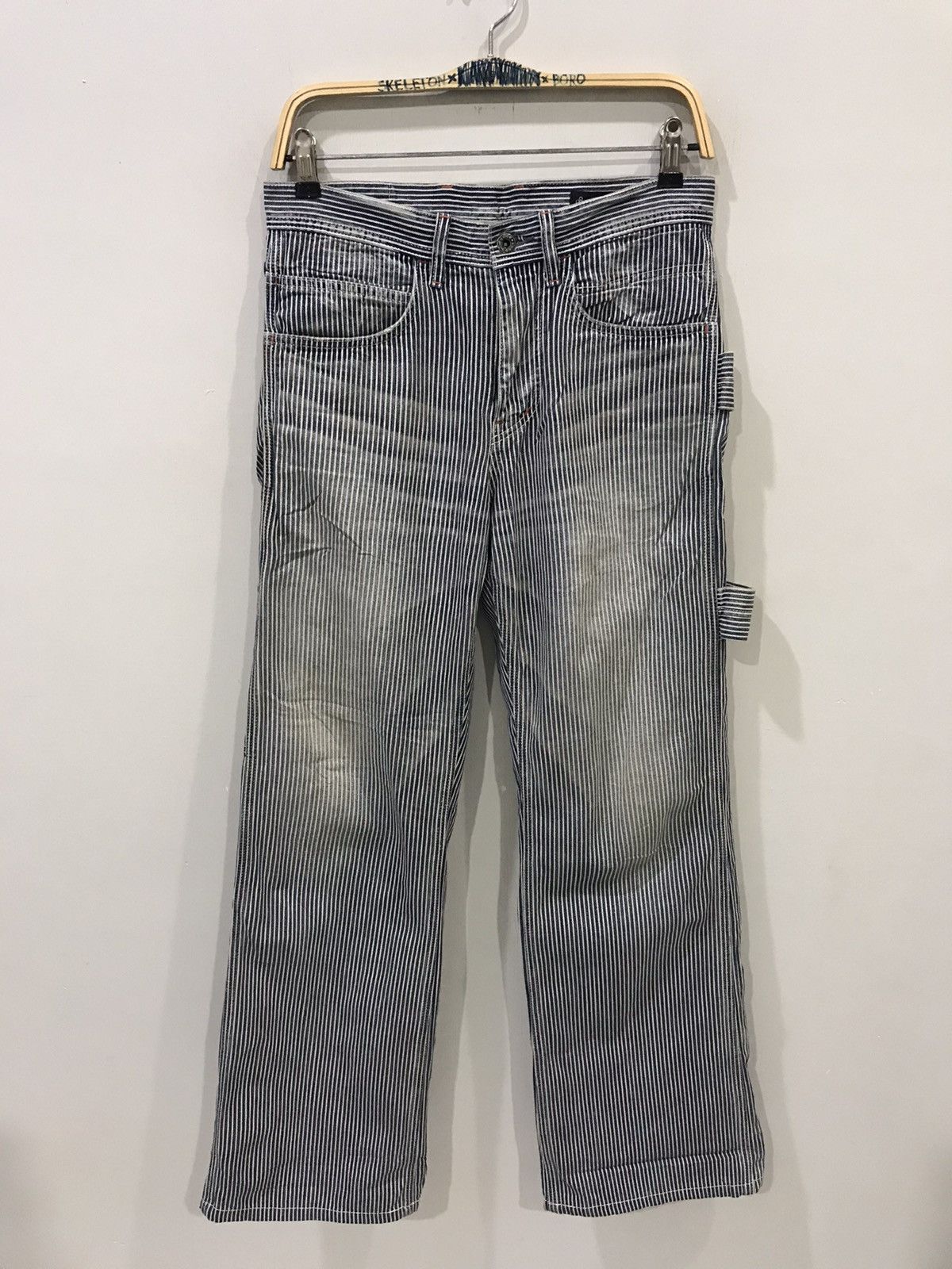 Japanese Brand × Johnbull Vintage Johnbull Hickory Workwear Carpenter Painter Pant Size US 30 / EU 46 - 1 Thumbnail